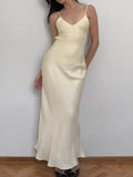 Yellow Satin Dress