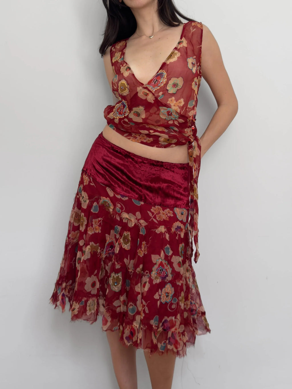 Floral Chiffon Set