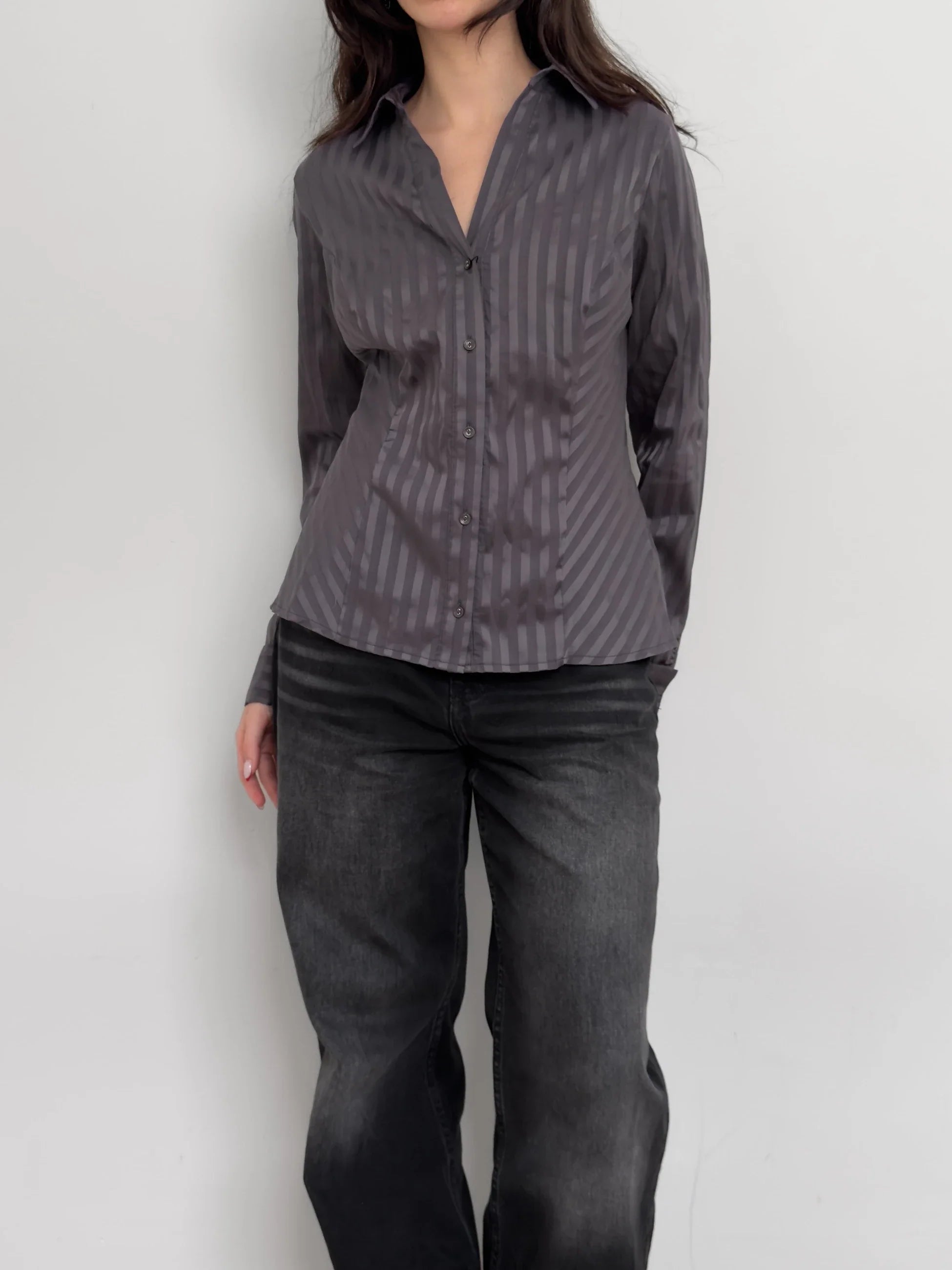 Striped Satin Shirt