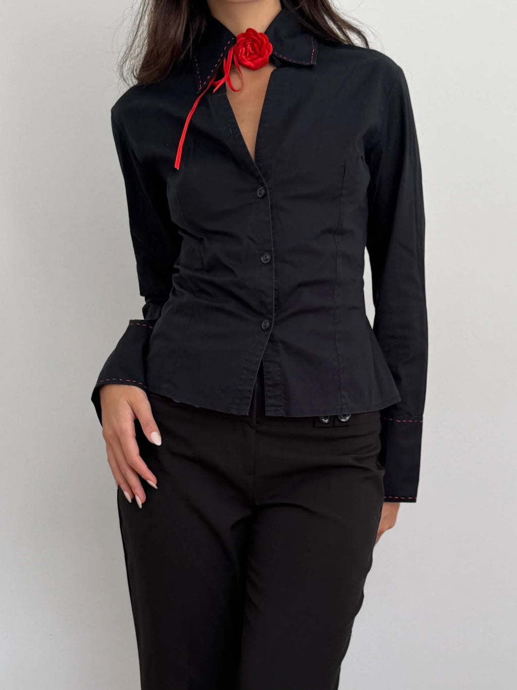 Contrast Stitched Shirt