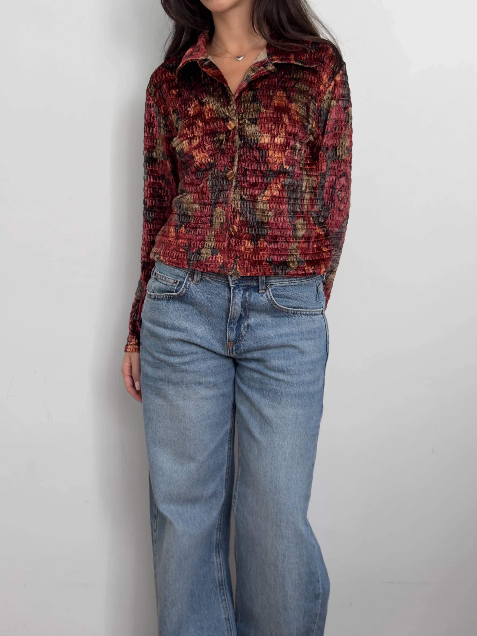 Patterned Velvet Shirt