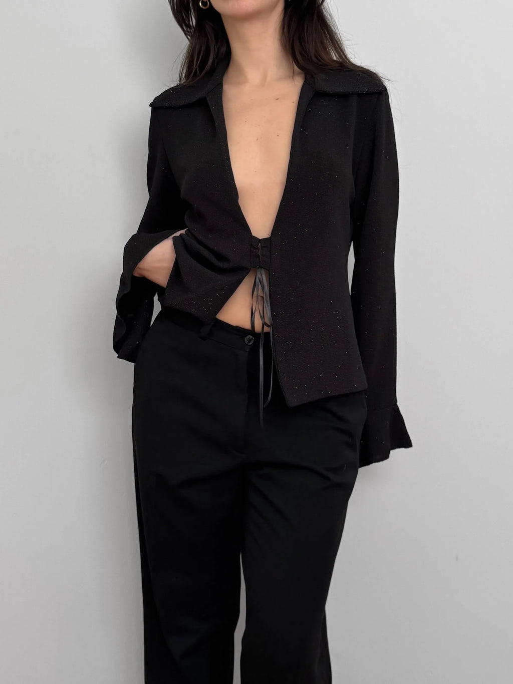 Black Glitter Thin Jacket