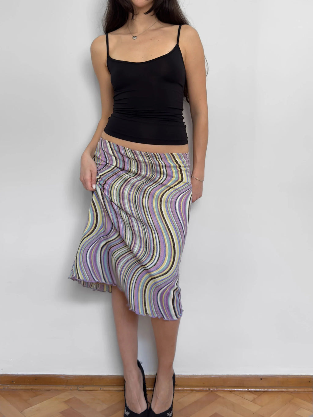 Multi Coloured Midi Skirt