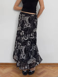 Patterned Chiffon Skirt