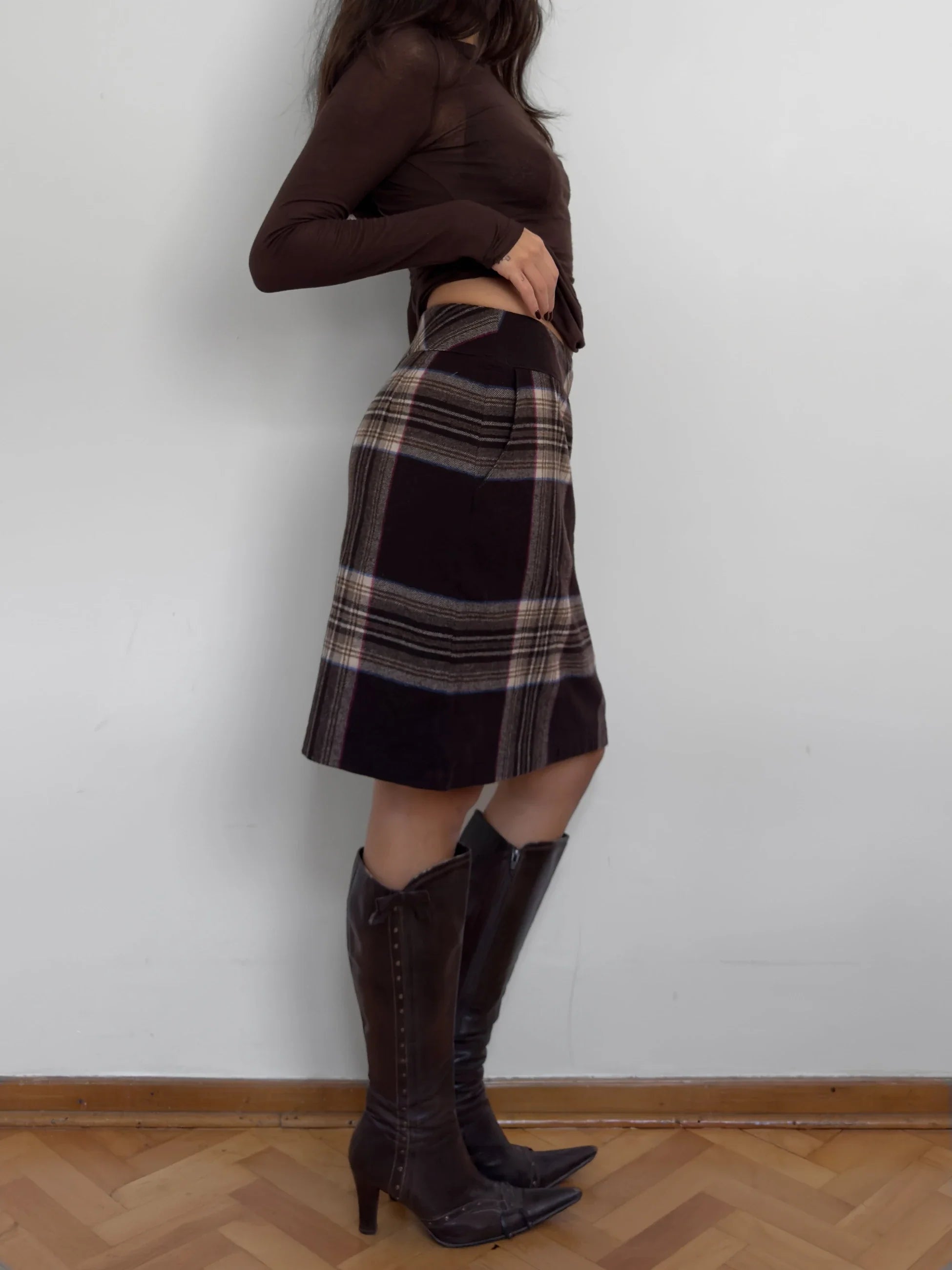 Brown Wool Skirt