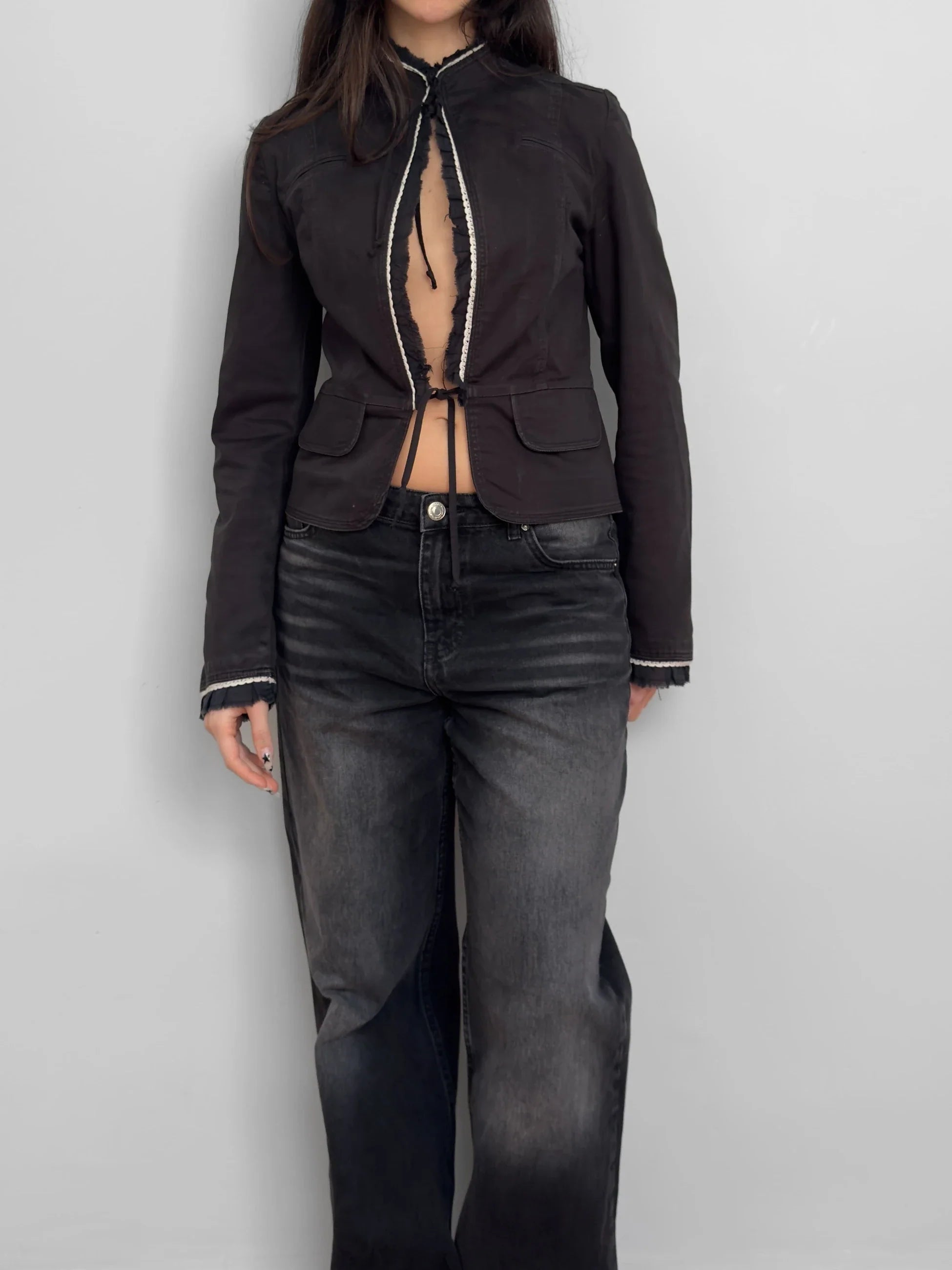 Eyelet-Detailed Jacket