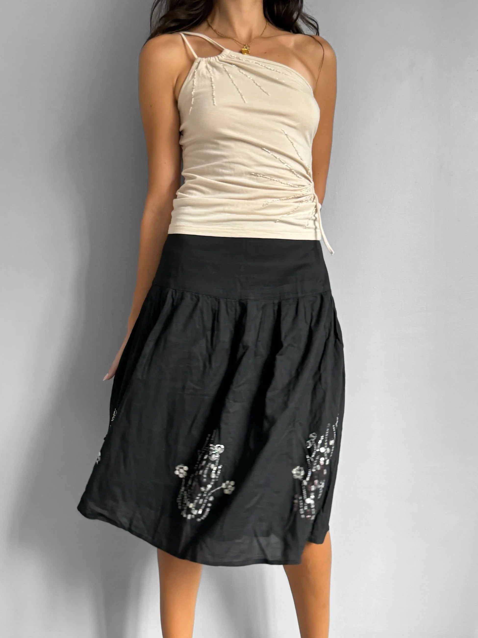 Sequin Midi Skirt