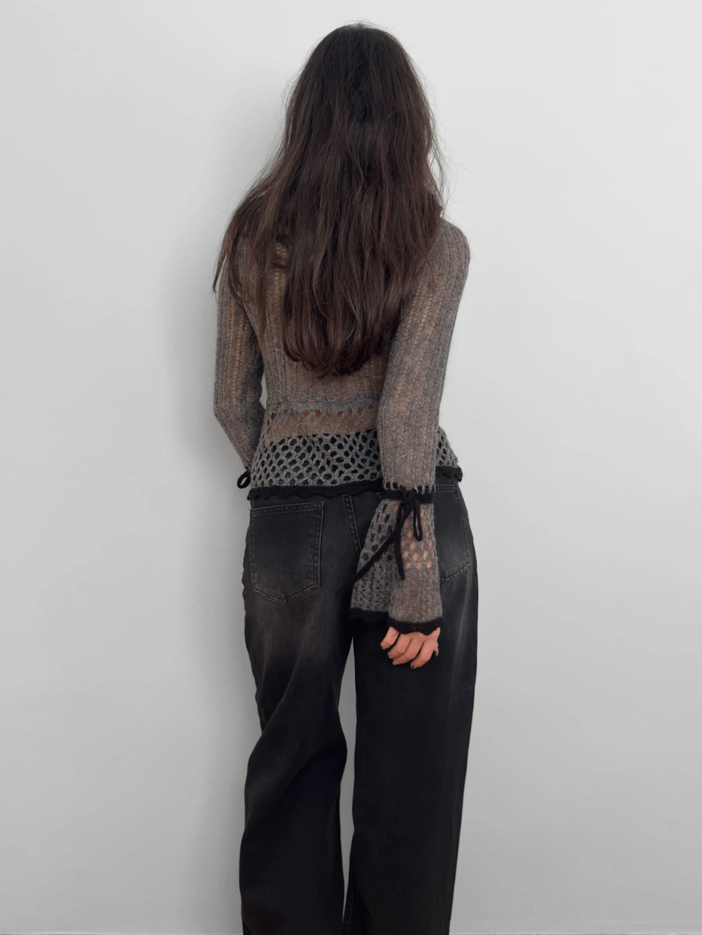 Grey Mohair Cardigan