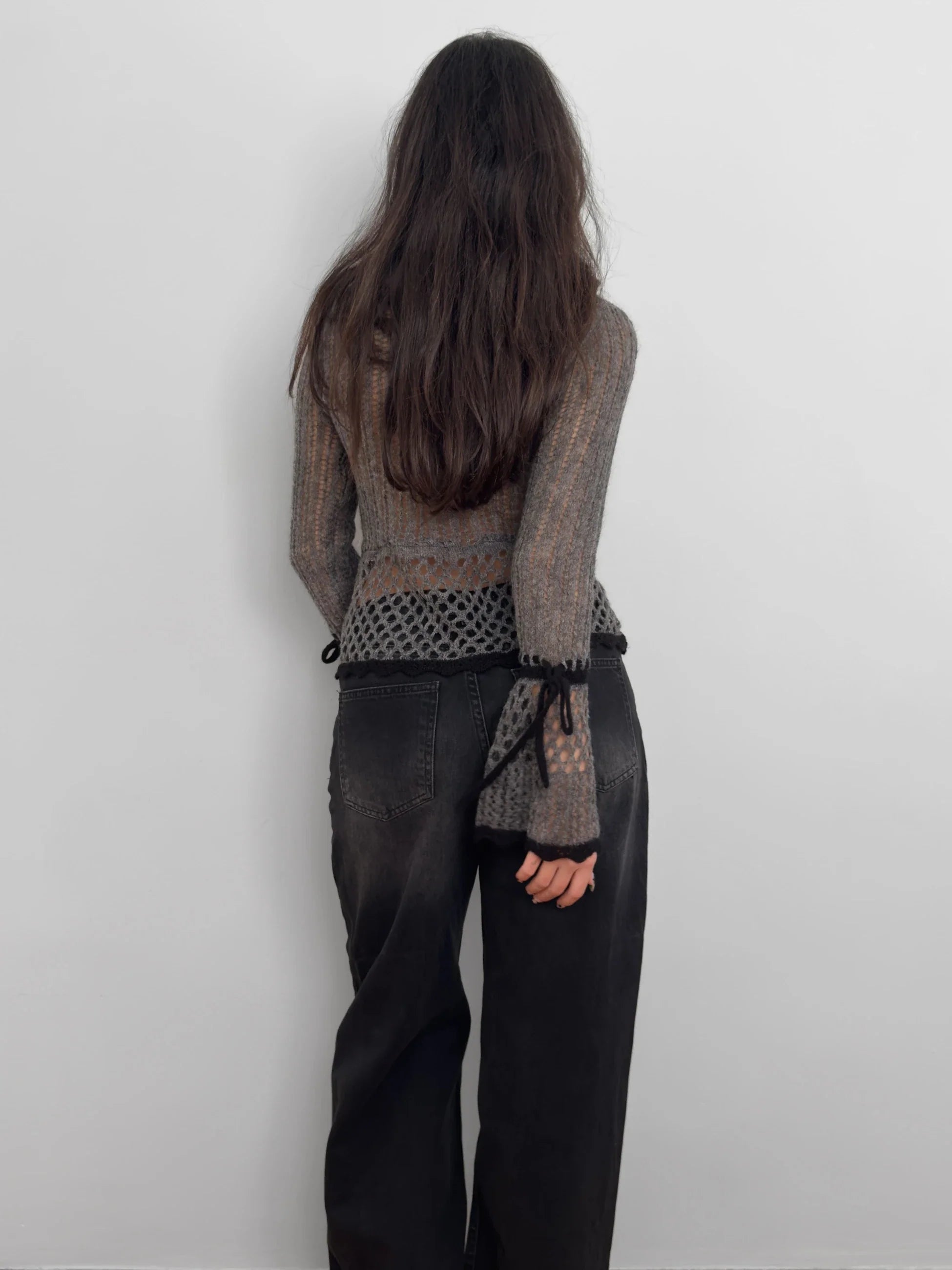 Grey Mohair Cardigan
