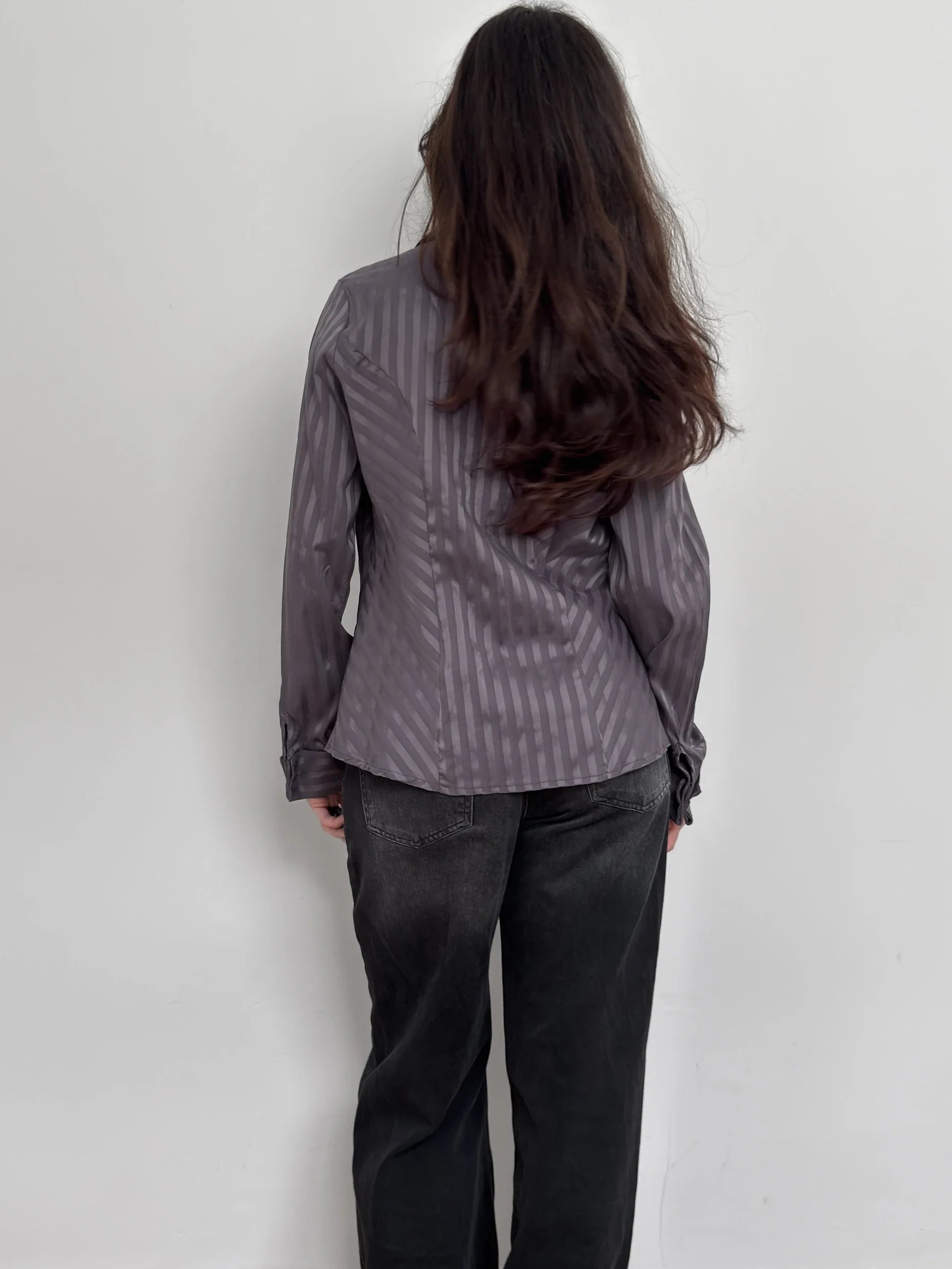 Striped Satin Shirt