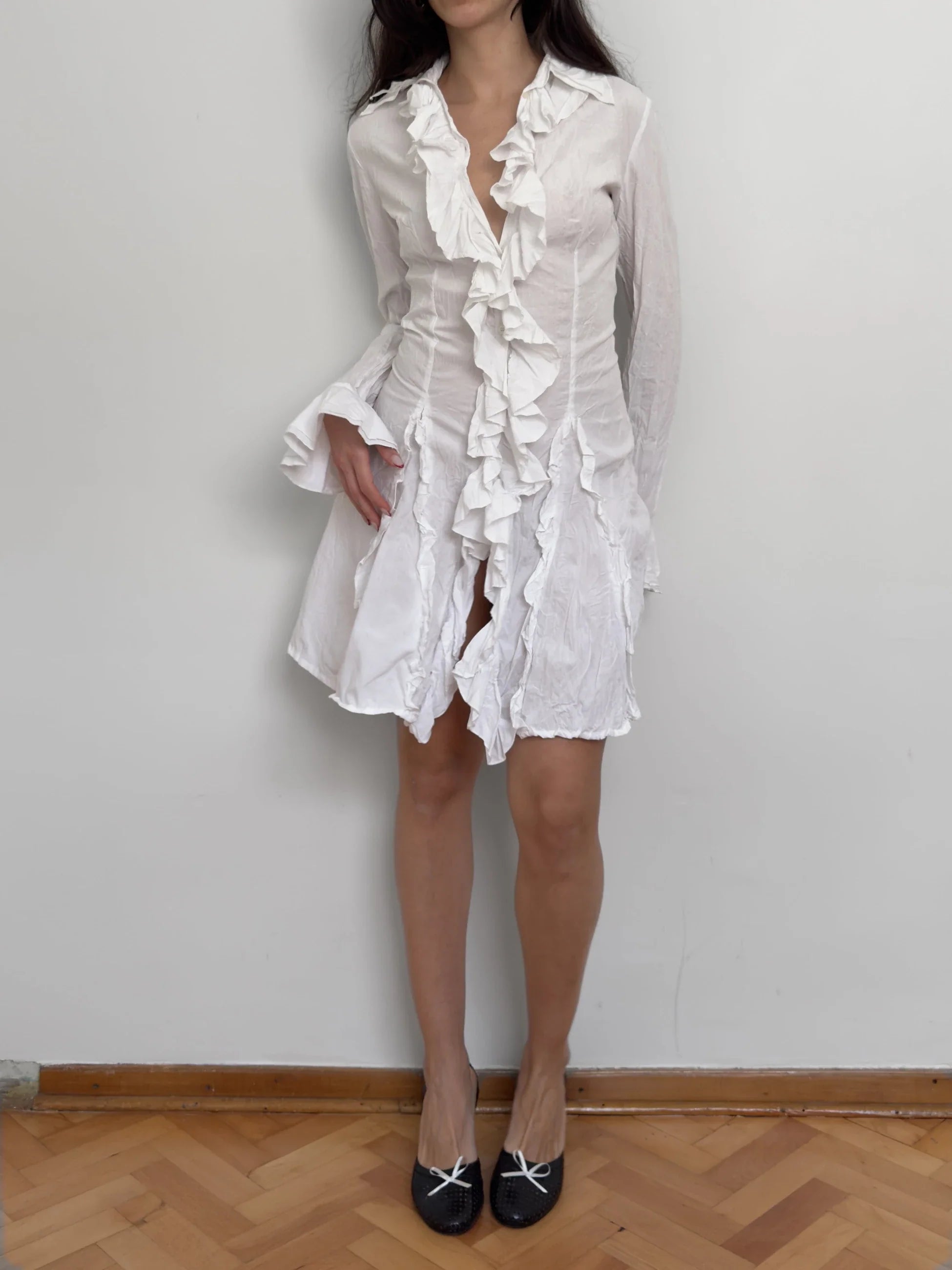 Esprit Ruffled Shirt Dress