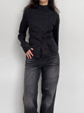 Black Eyelet Shirt