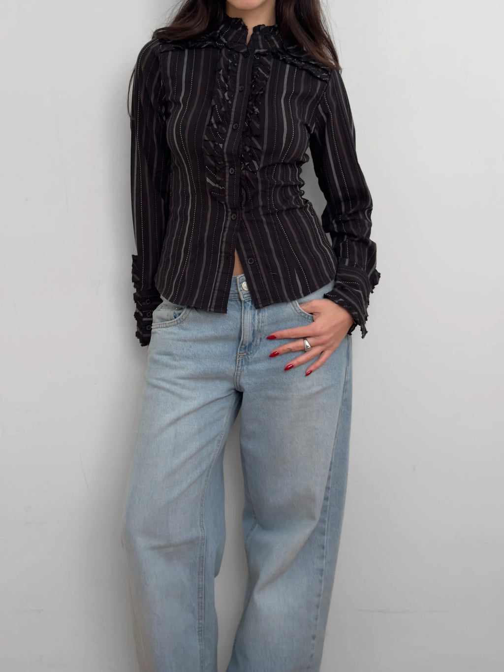 Black Striped Shirt