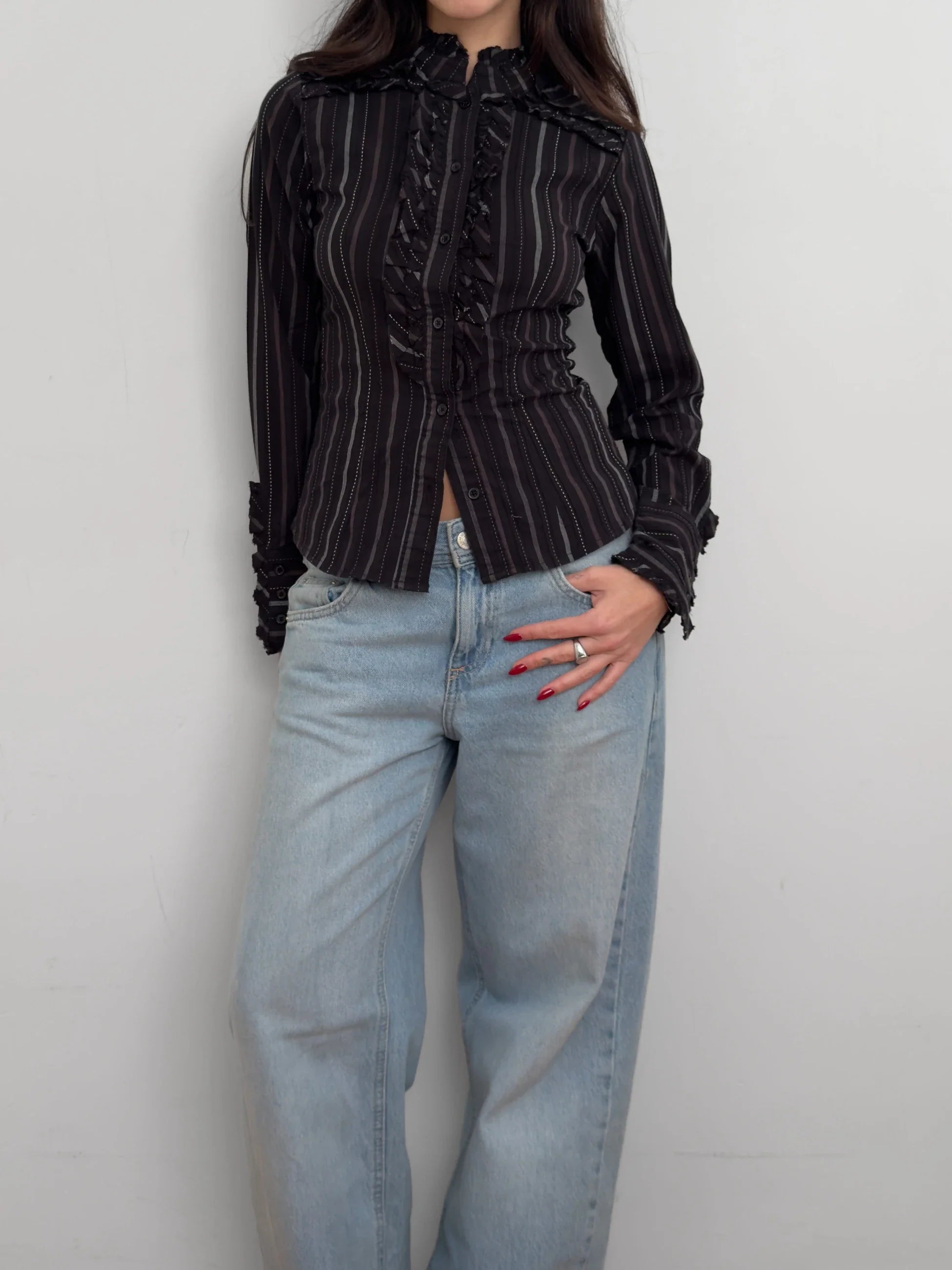 Black Striped Shirt