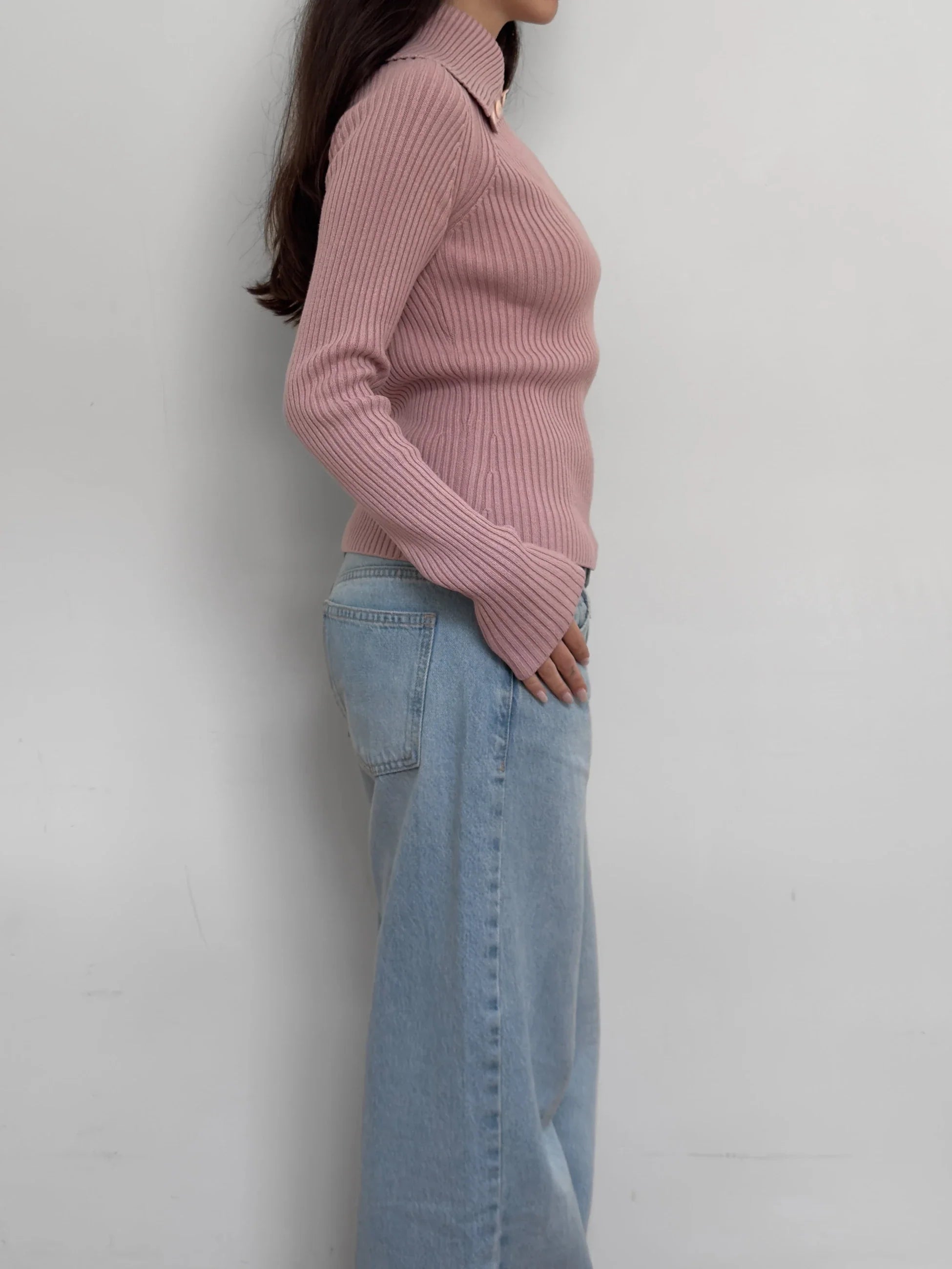 Pink Turtleneck Sweater