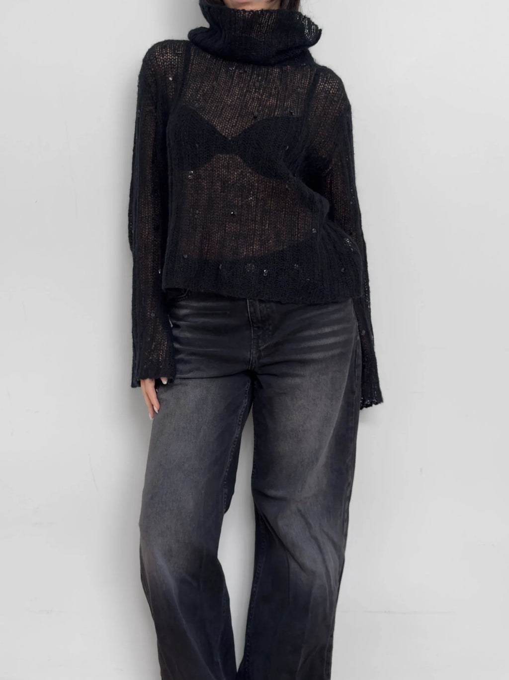 Black Mohair Sweater