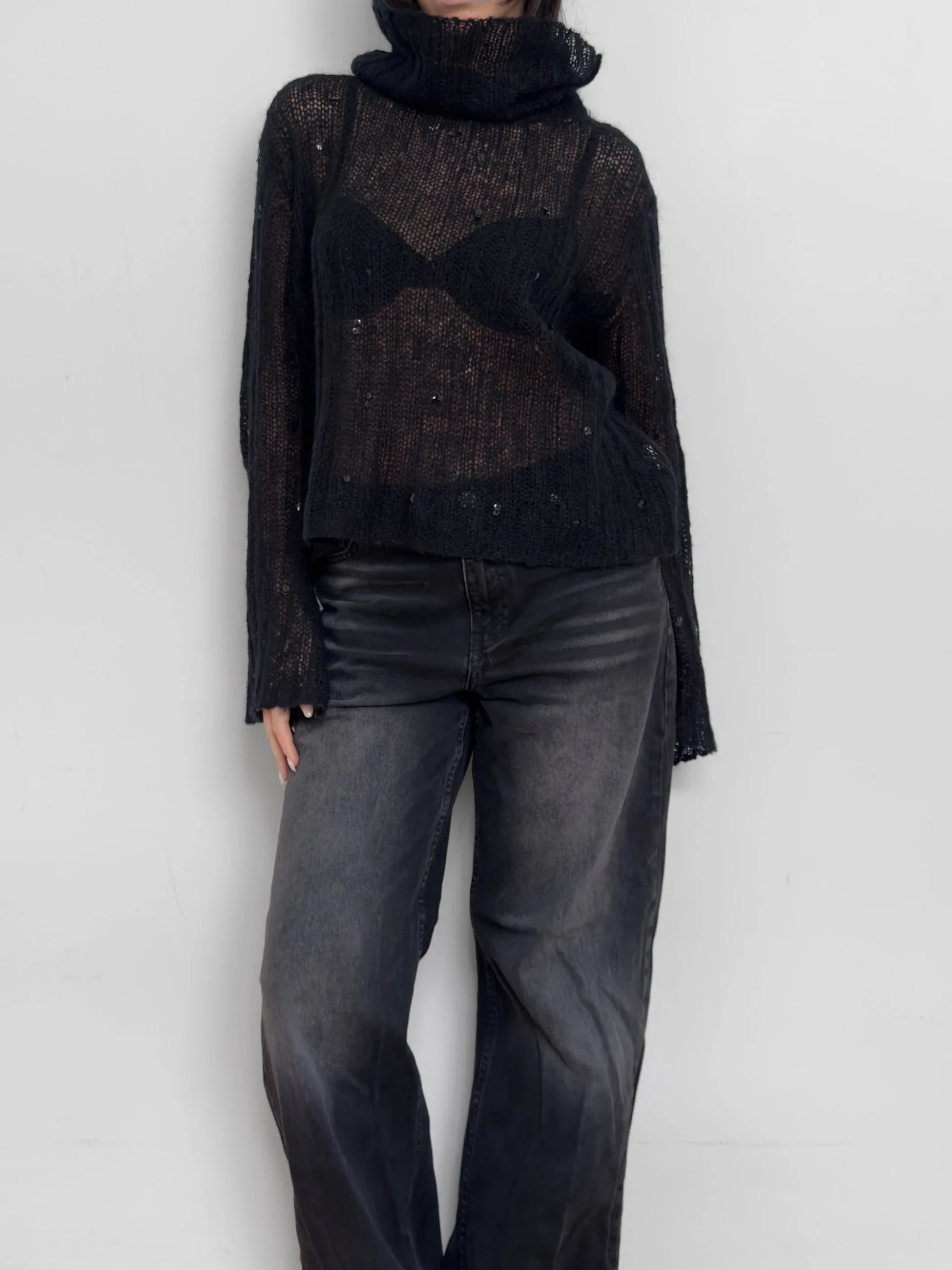 Black Mohair Sweater