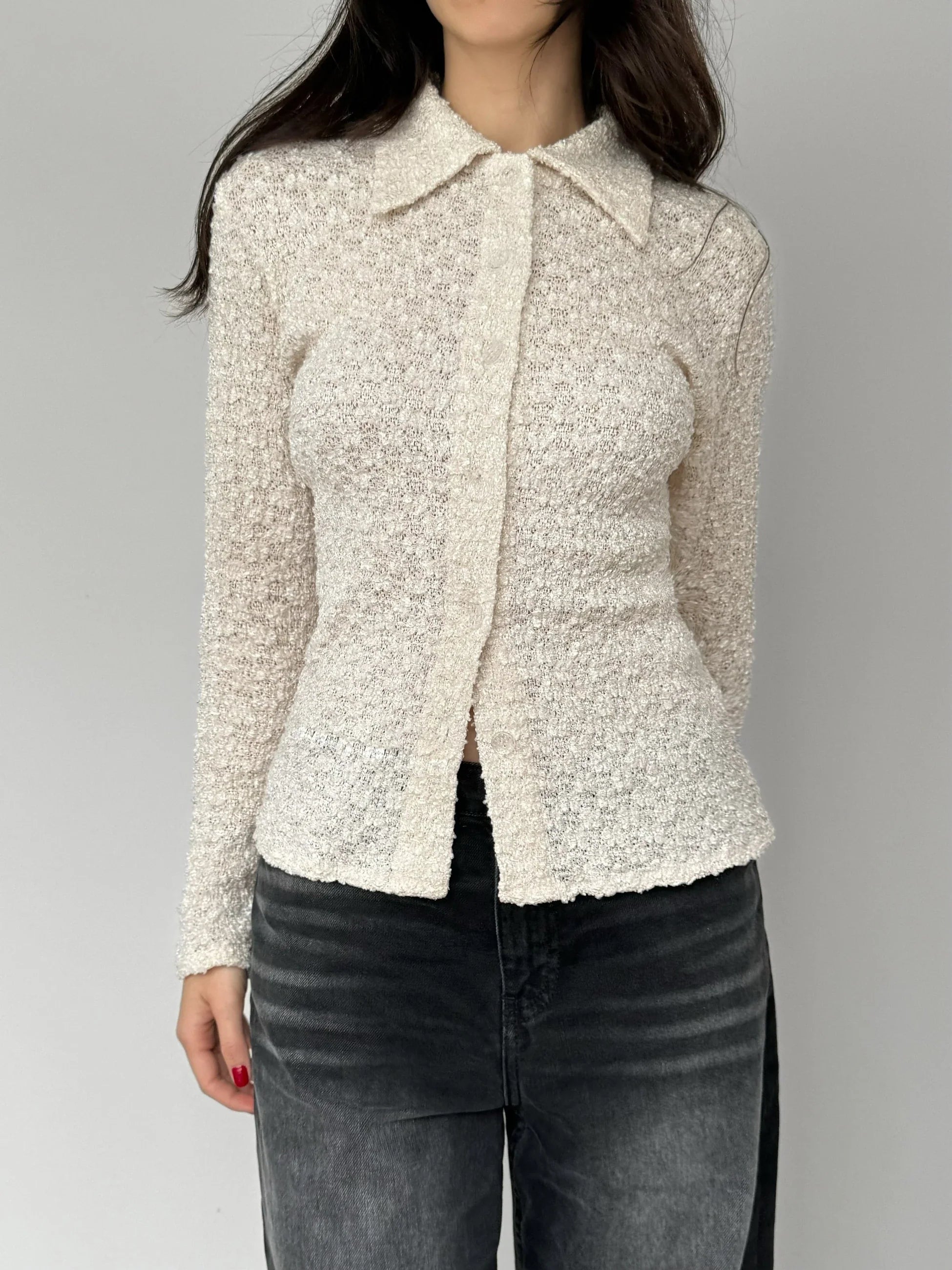 Cream Knit Shirt