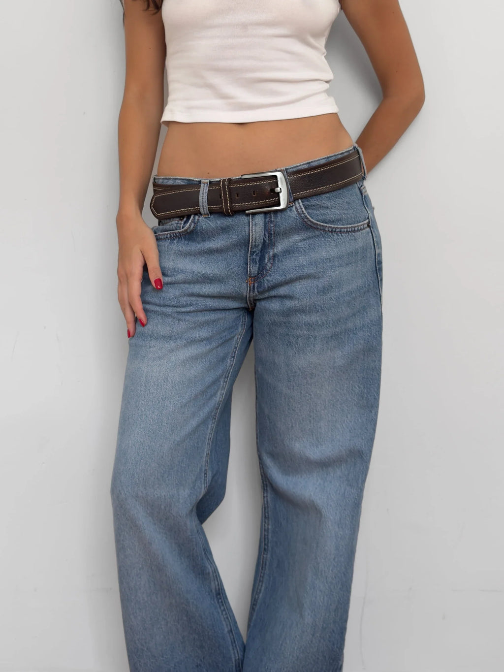 Brown Stitched Belt