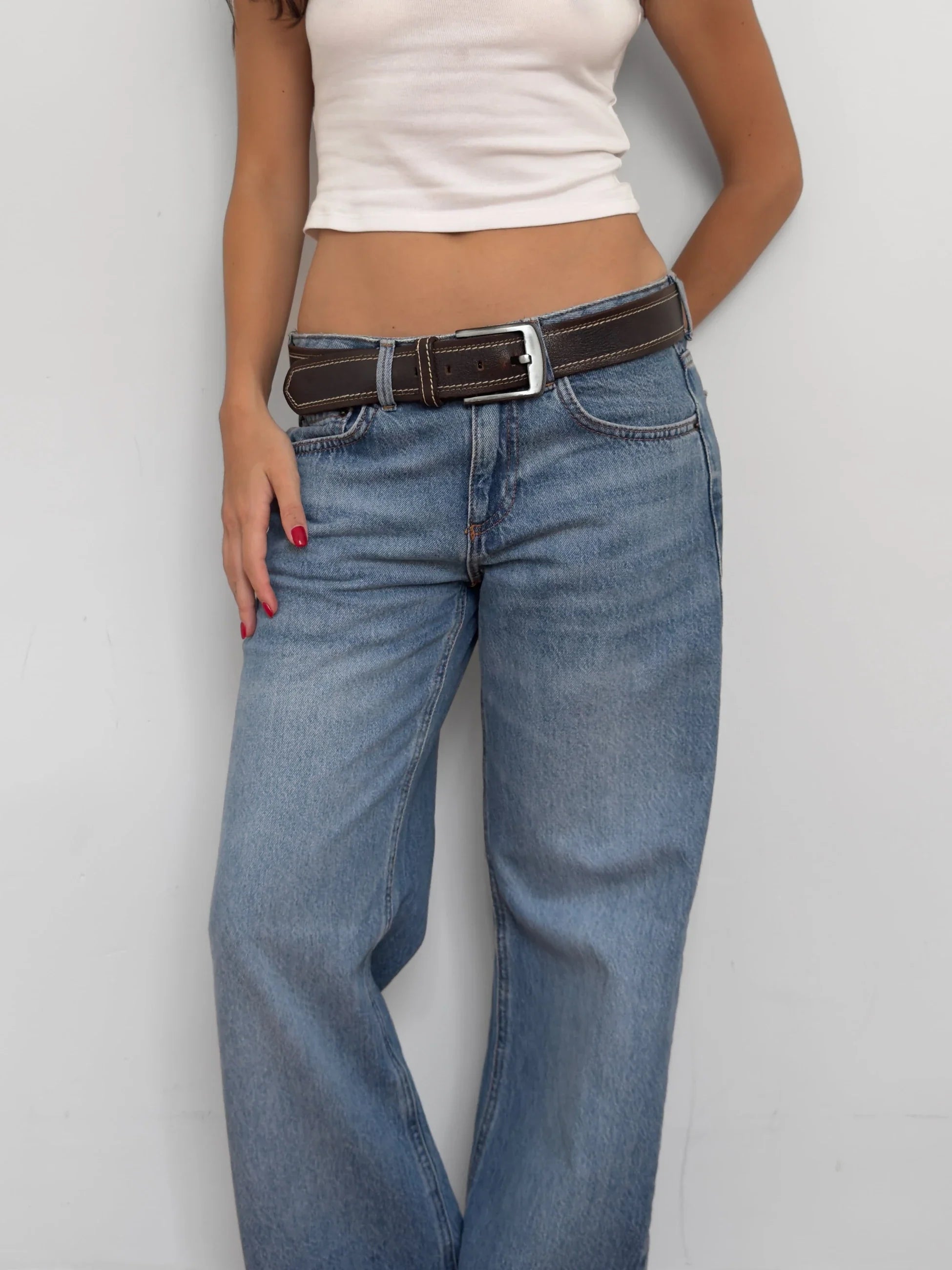 Brown Stitched Belt