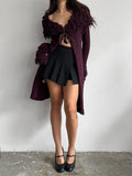 Plum Knit Cardigan