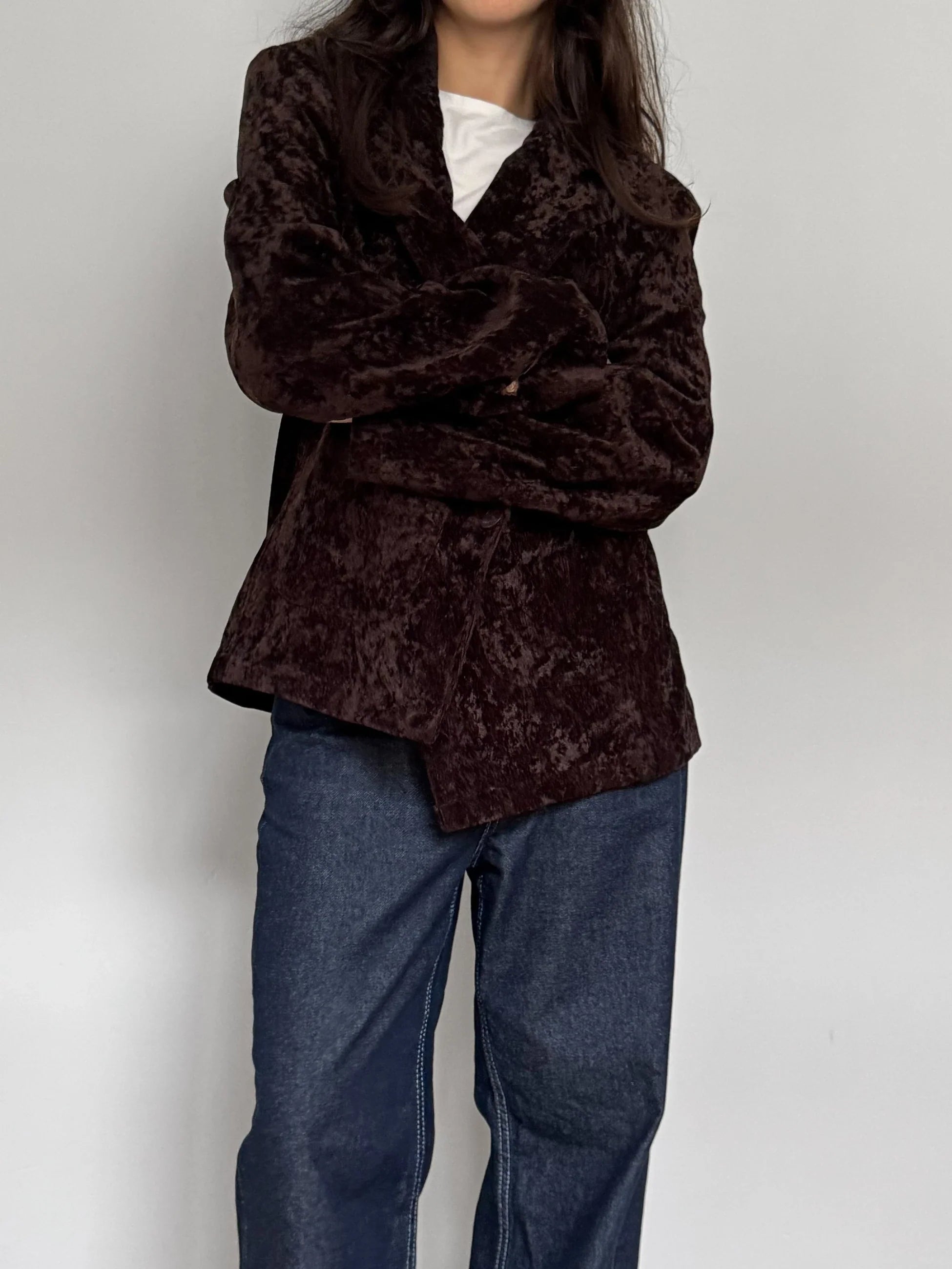 Brown Velvet Blazer