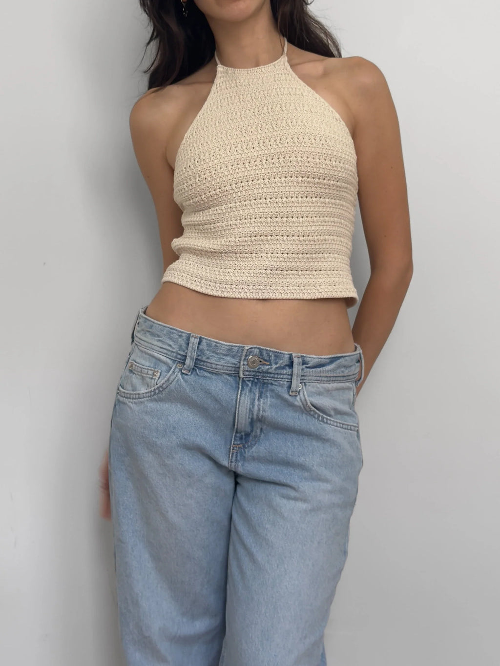 Cream Knit Blouse