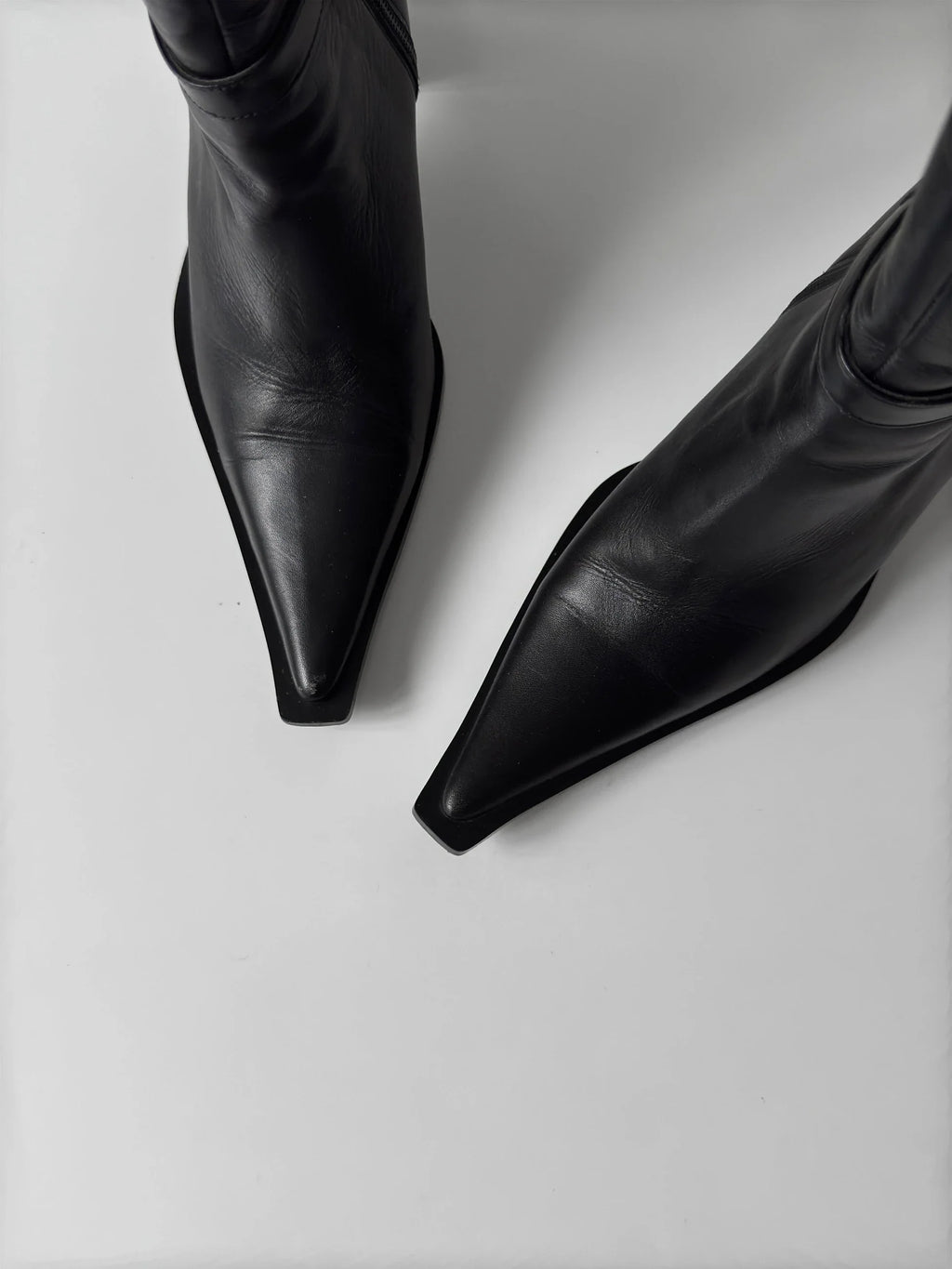 Black Leather Ankle Boot