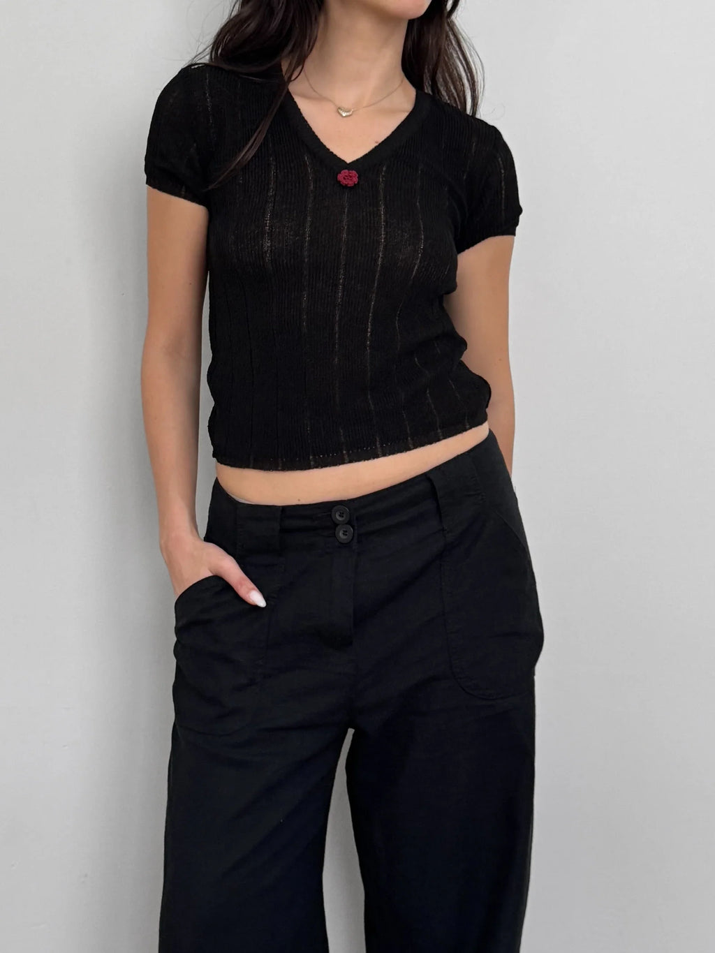 Short Sleeve Knit Top