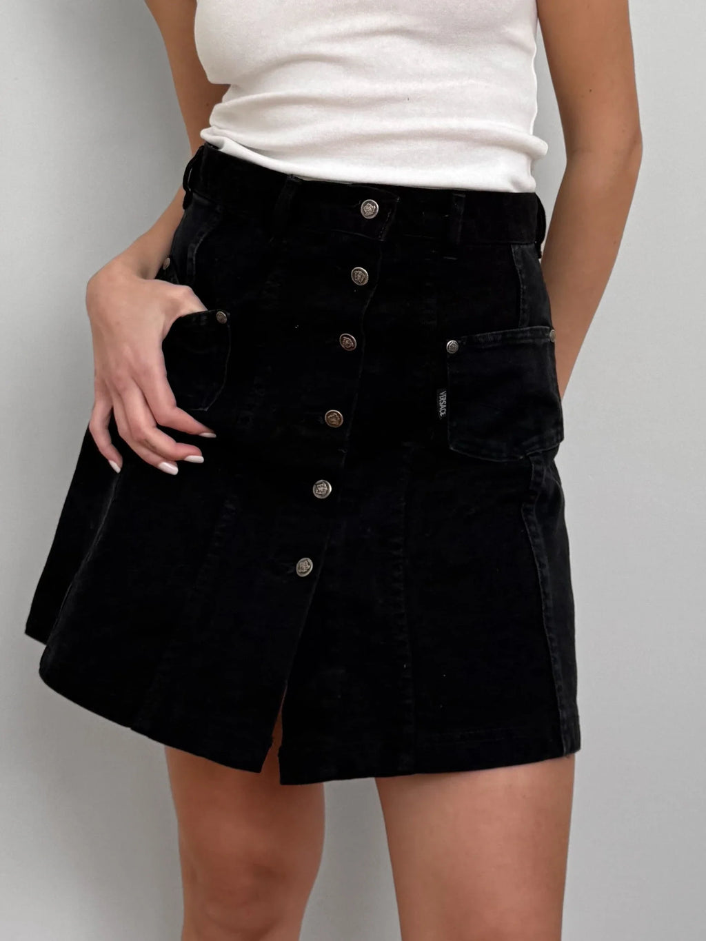 Versace Black Skirt