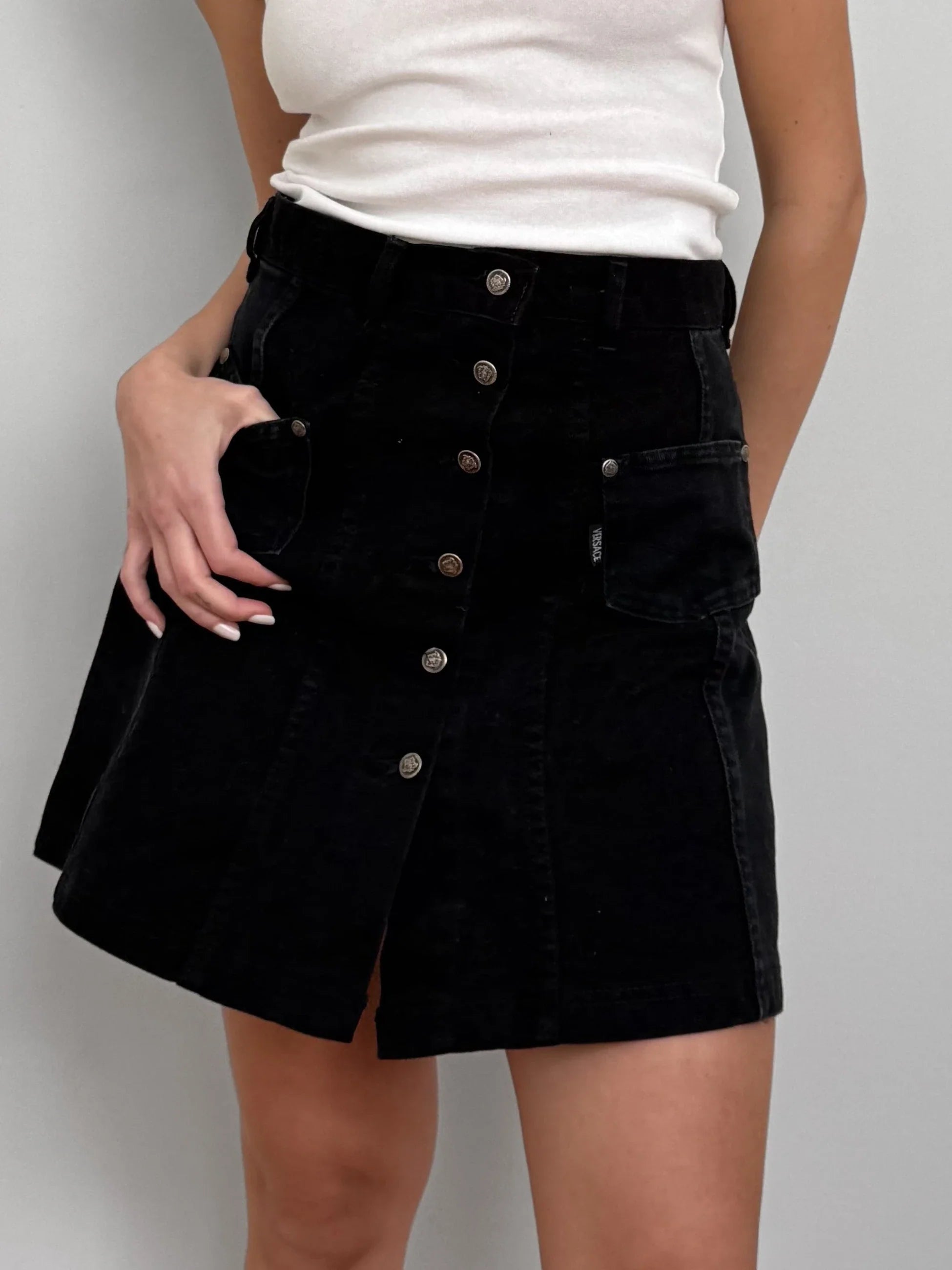 Versace Black Skirt