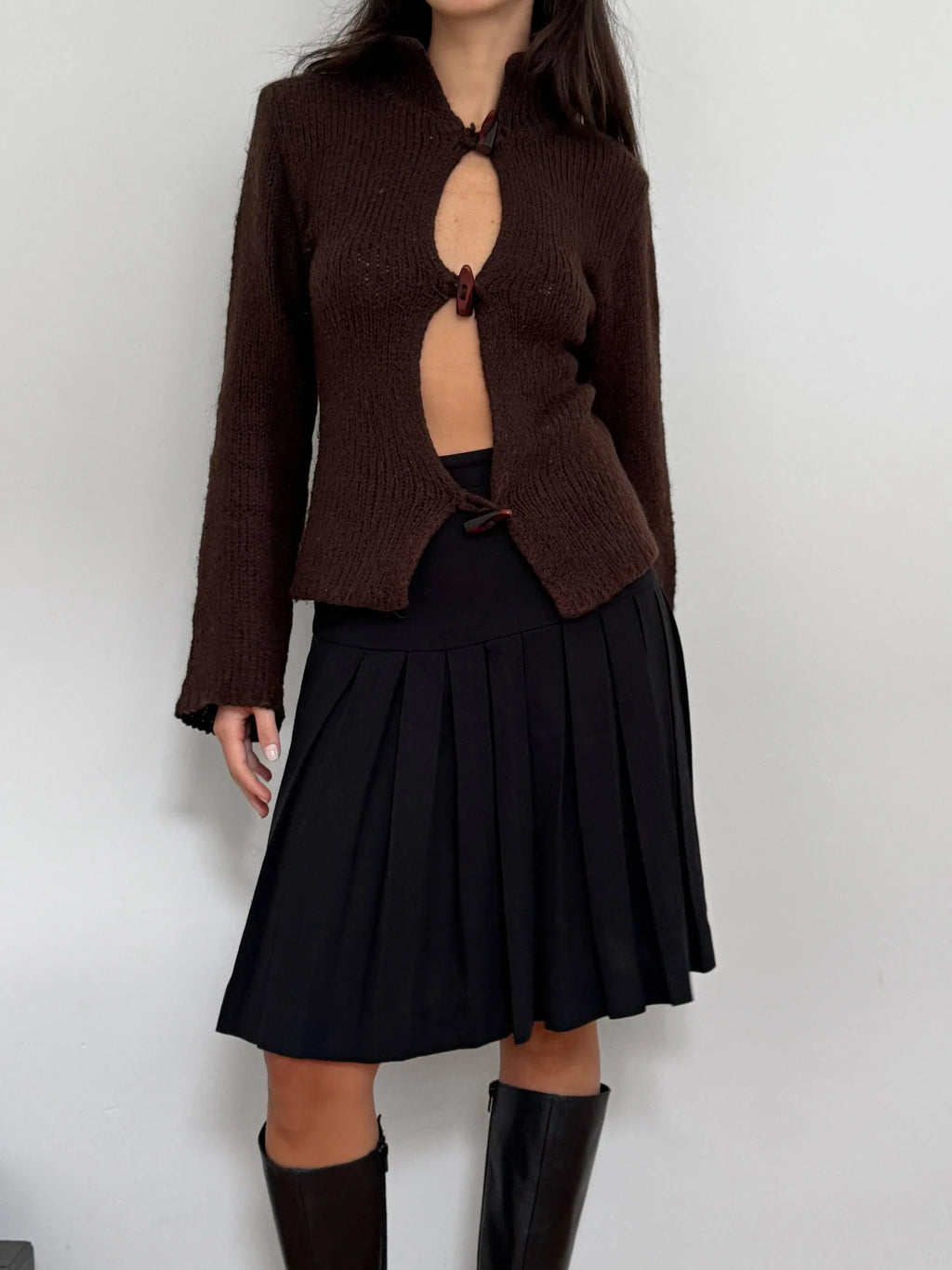 Brown Wool Cardigan