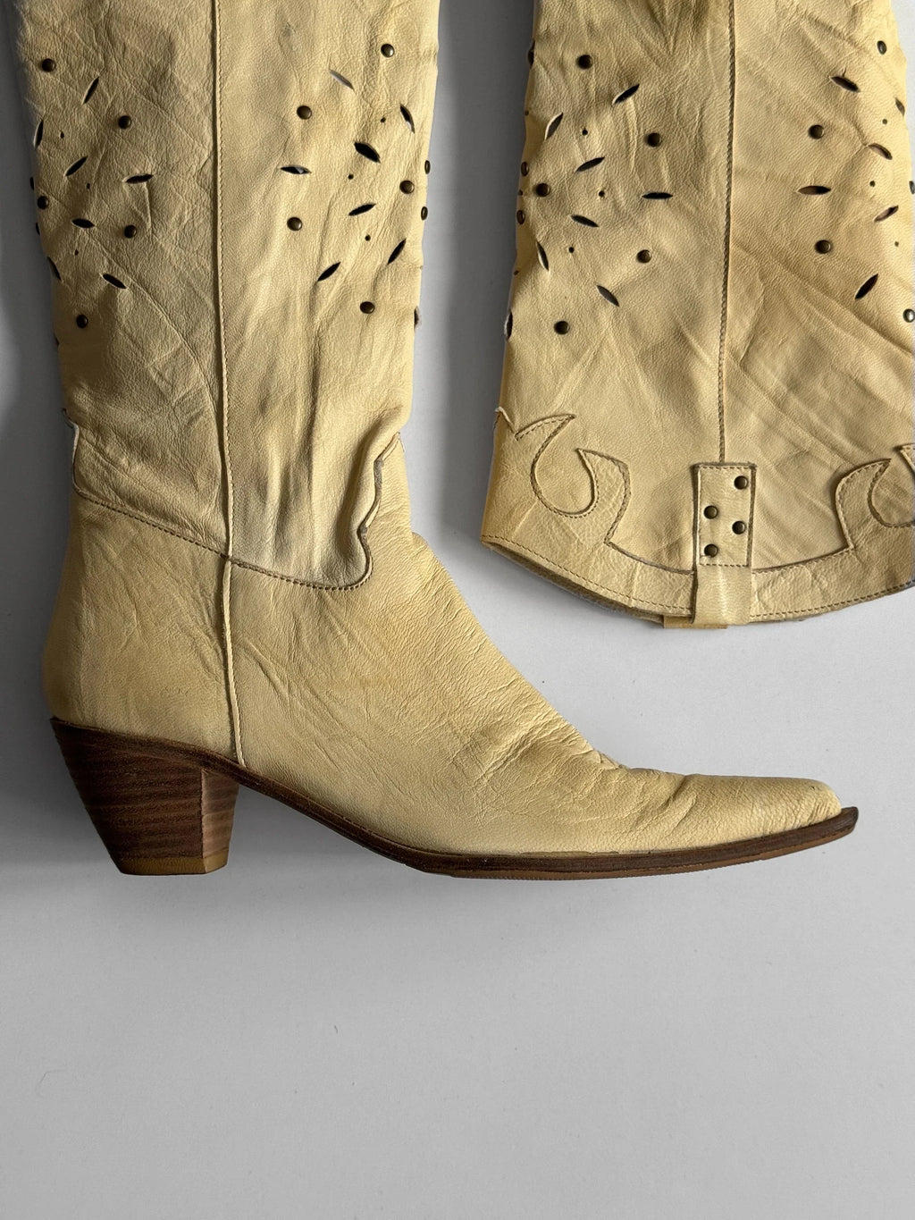 Light Yellow Cowboy Boots