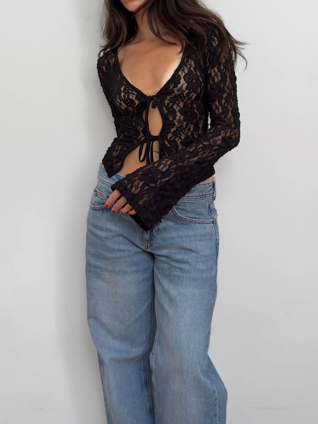 Black Lace Blouse