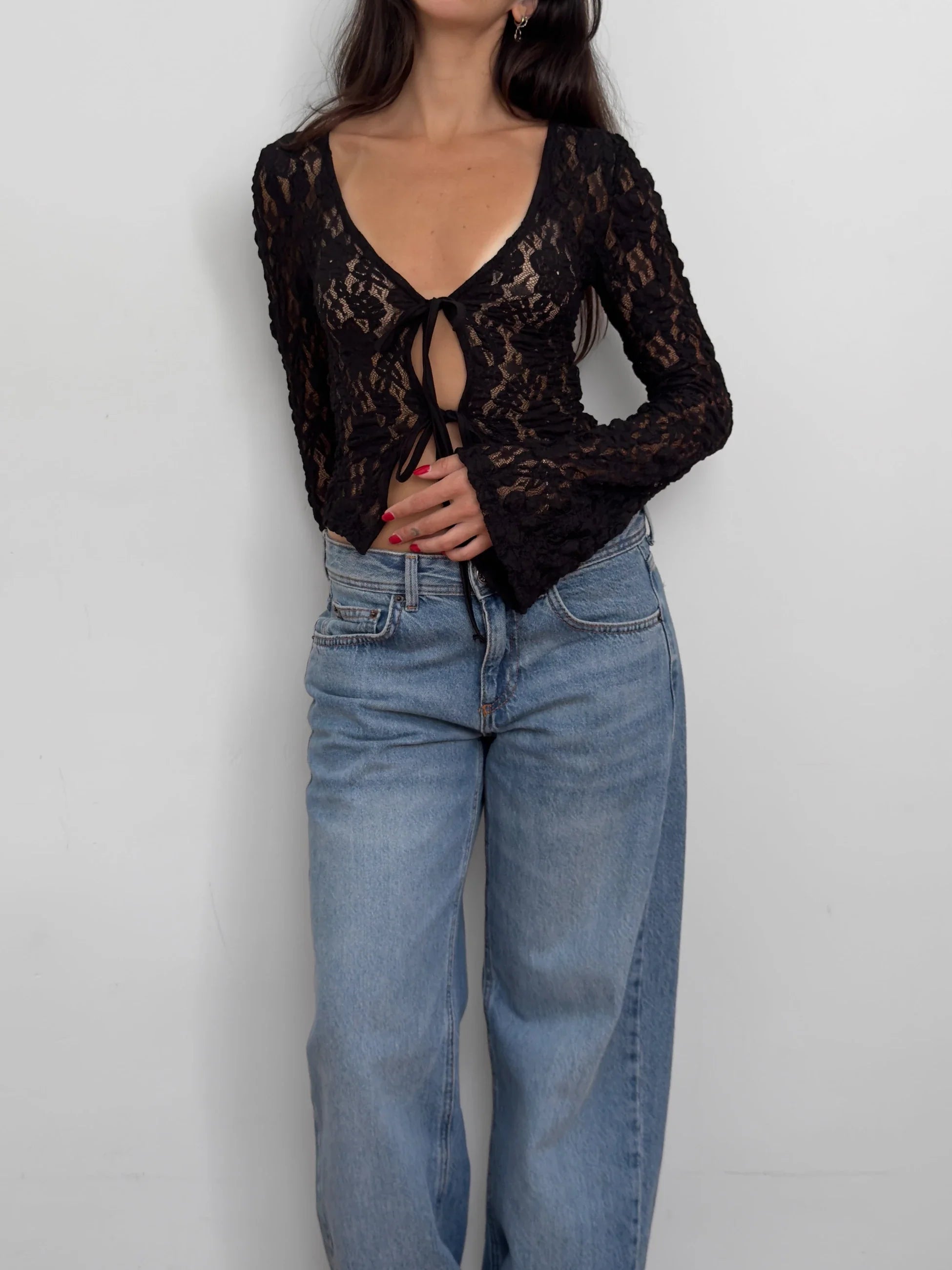 Black Lace Blouse