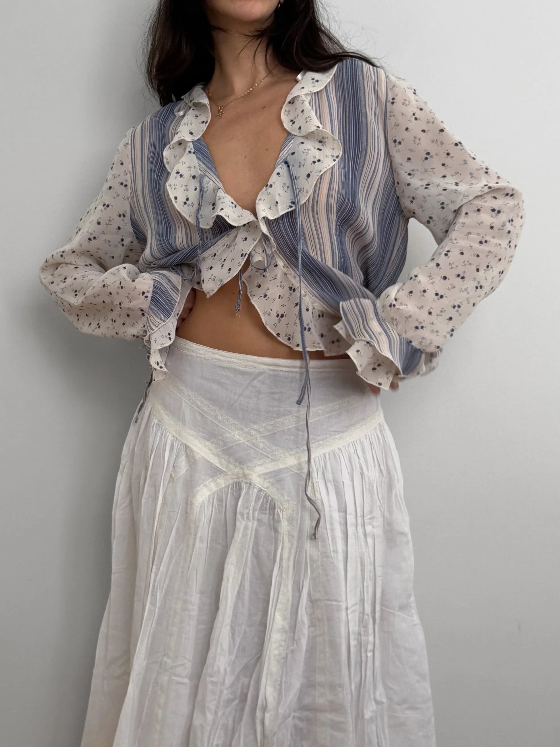 Ruffled Chiffon Blouse