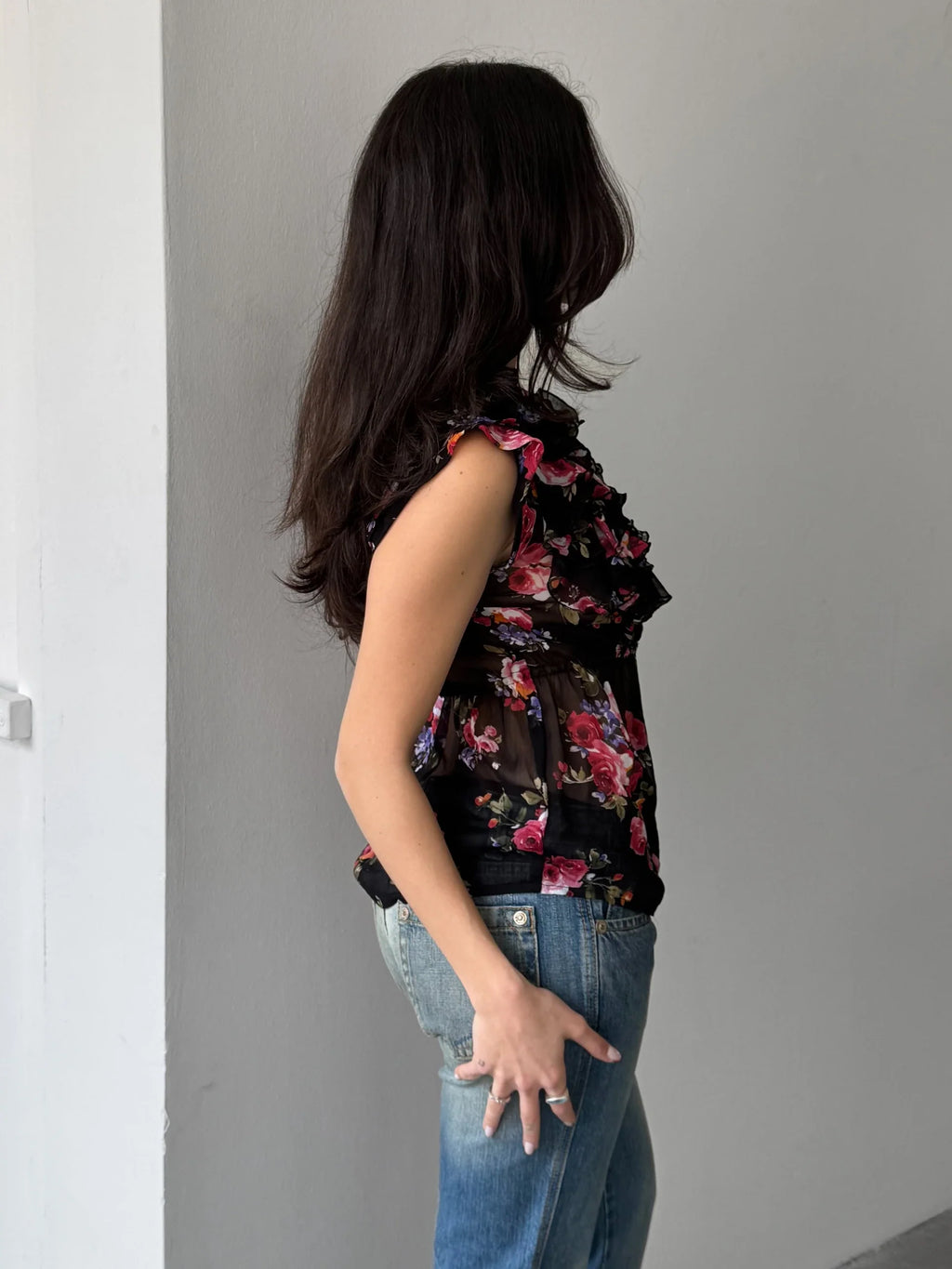 Morgan Floral Tulle Blouse