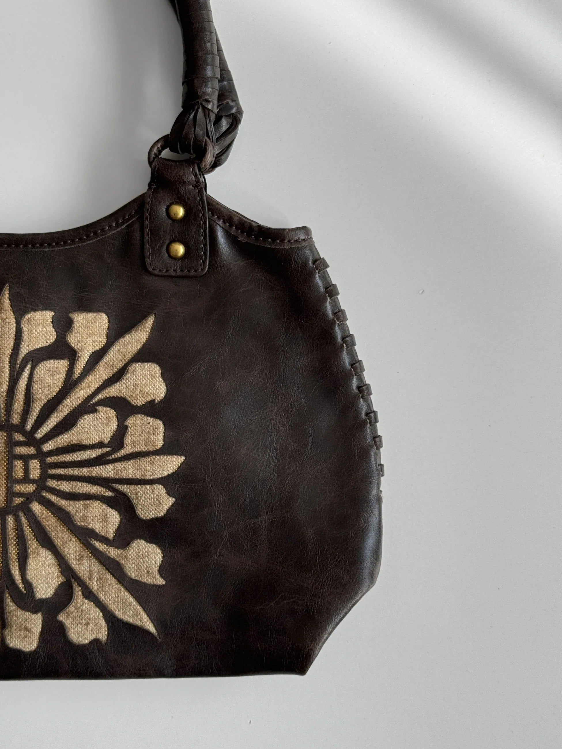 Brown Leather Clutch Bag