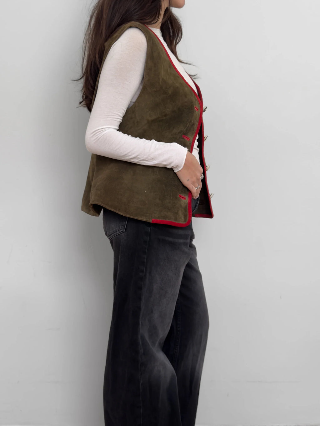 Green Suede Vest