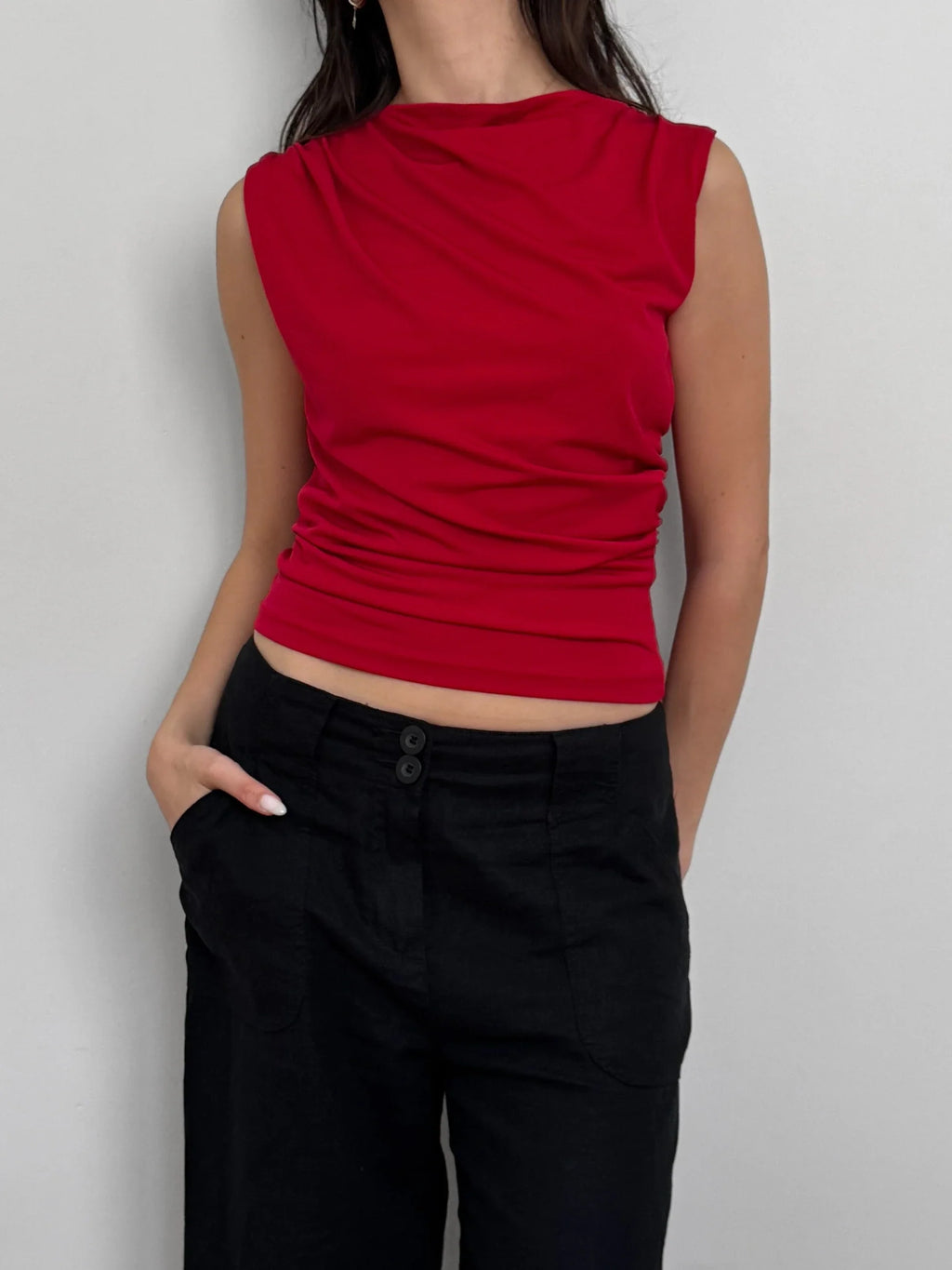 Red Jersey Top