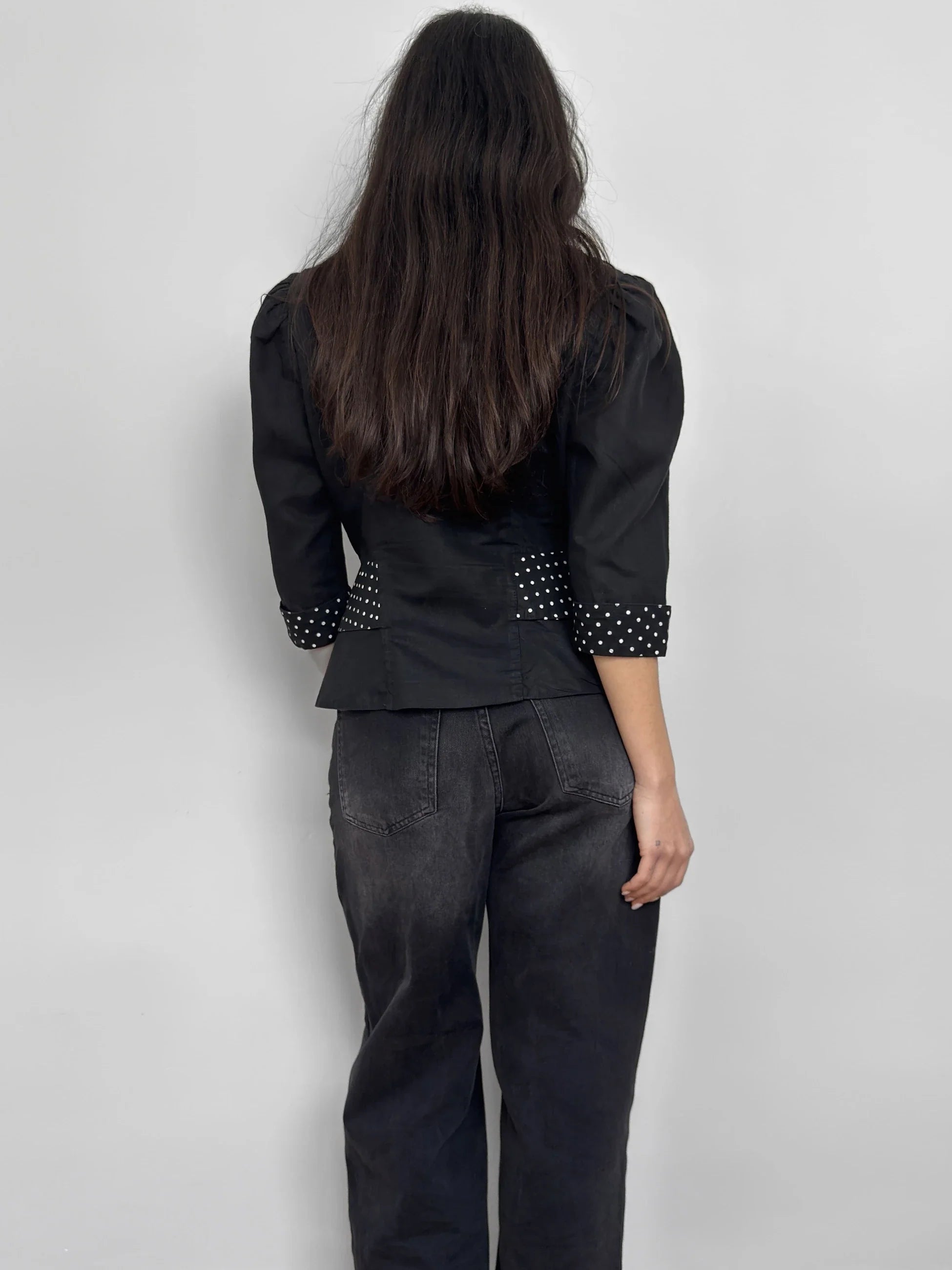 Polka Dot Linen Jacket