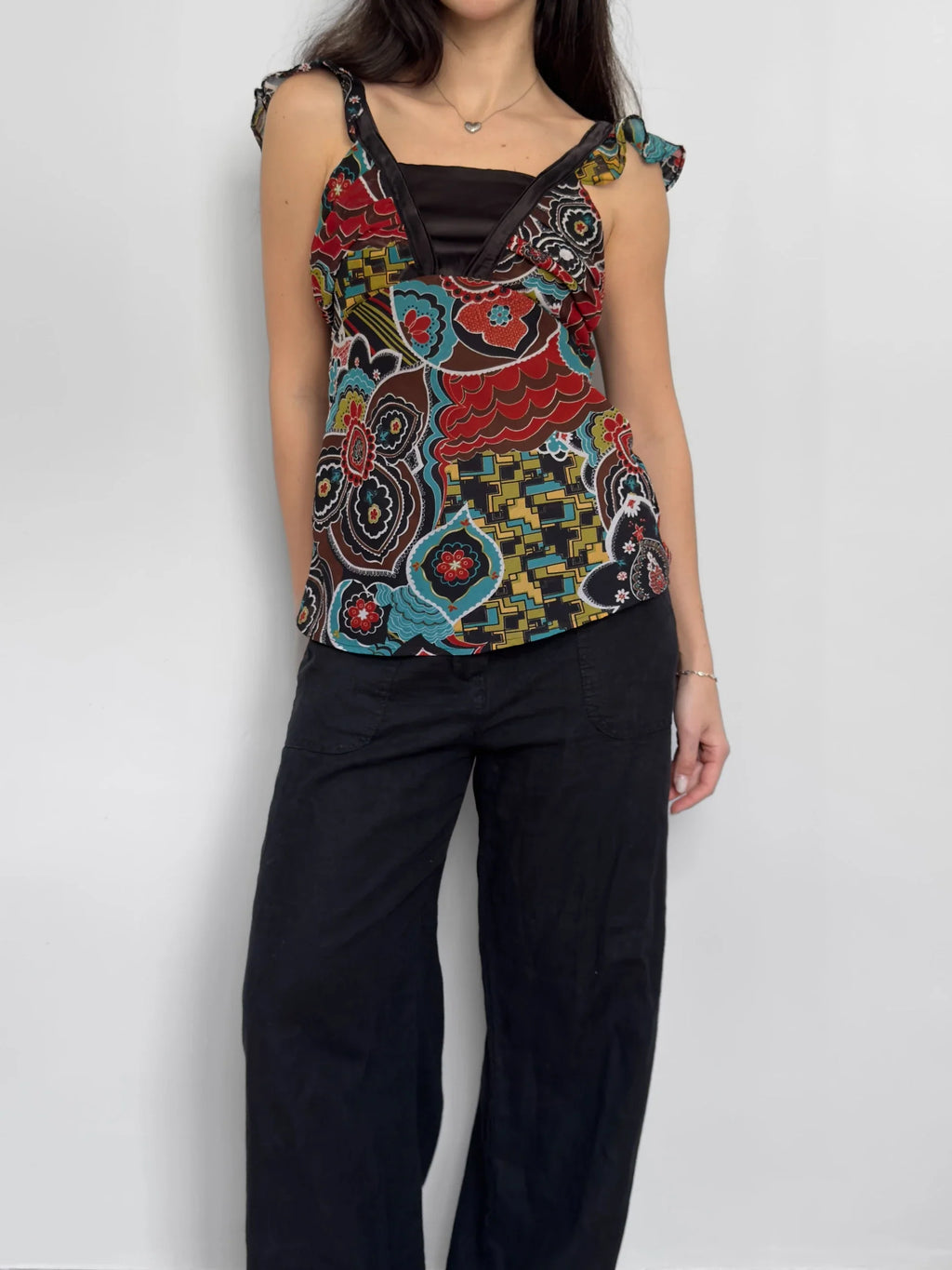 Patterned Chiffon Blouse