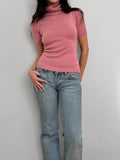Short Sleeve Pink Sweater