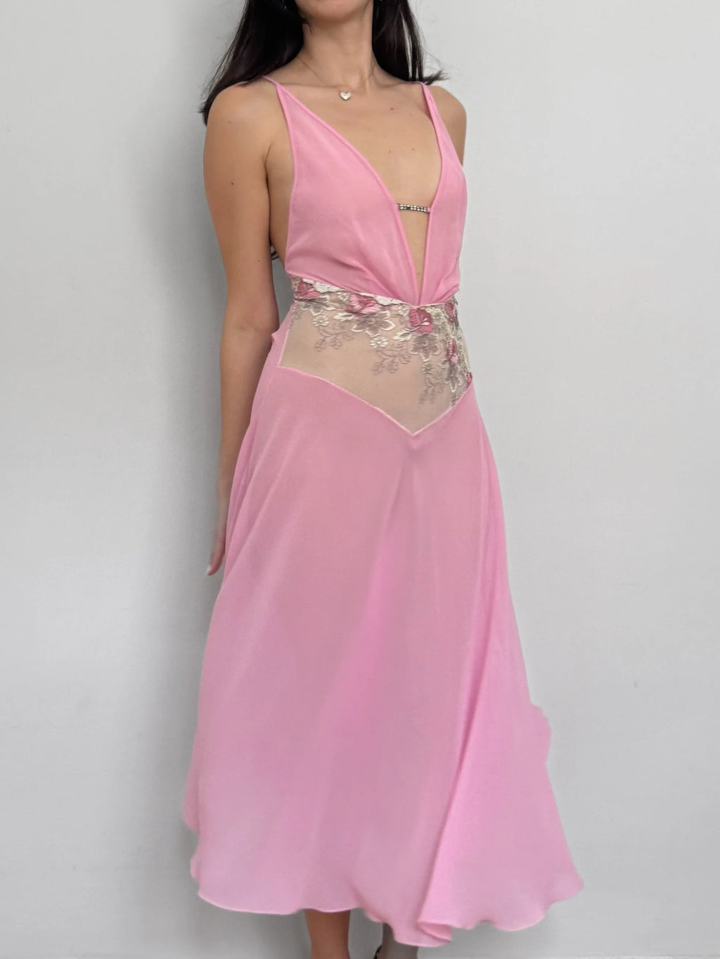 Pink Chiffon Nightgown