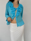 Blue Tulle Blouse