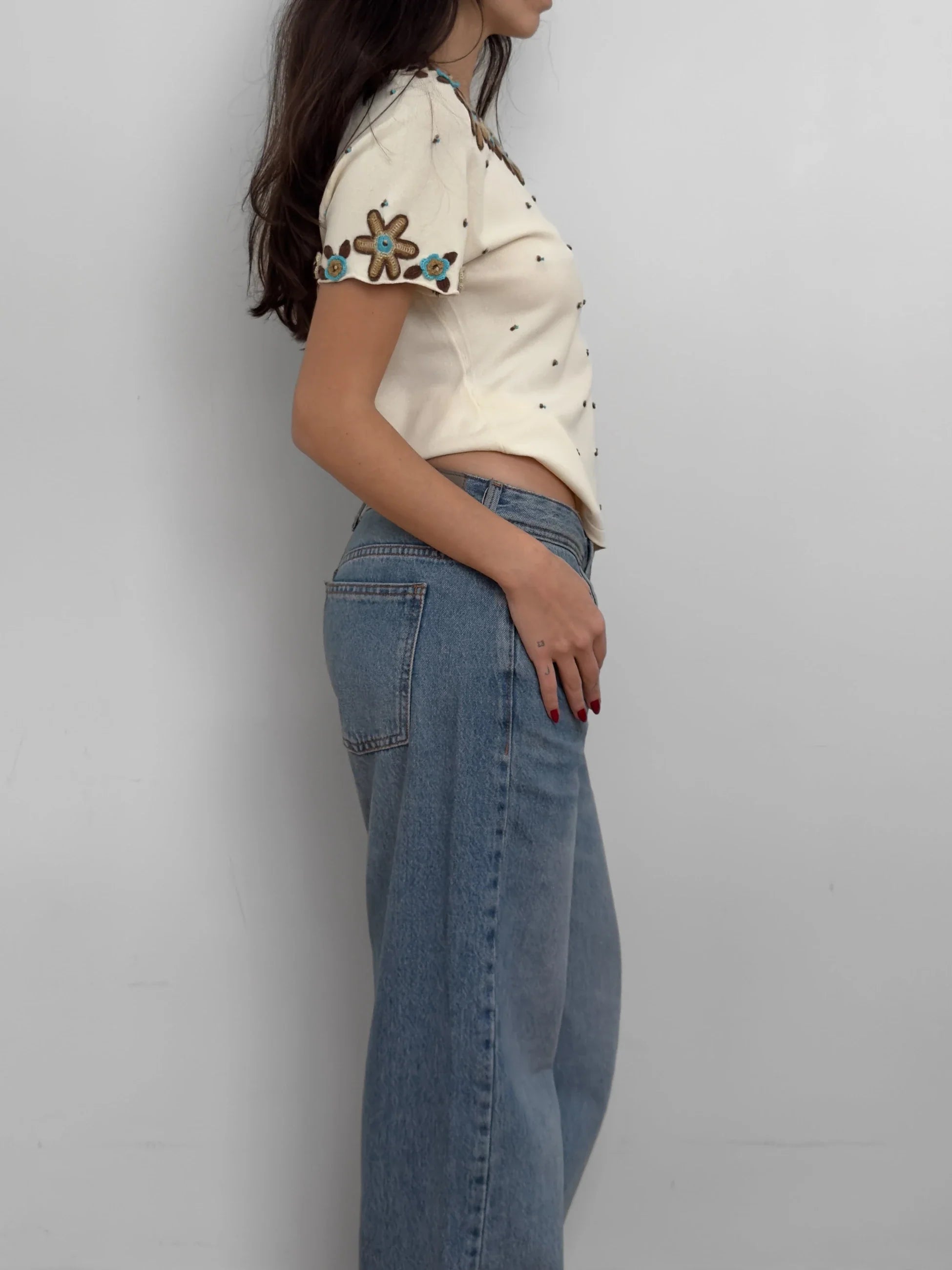 Cream Knit Blouse