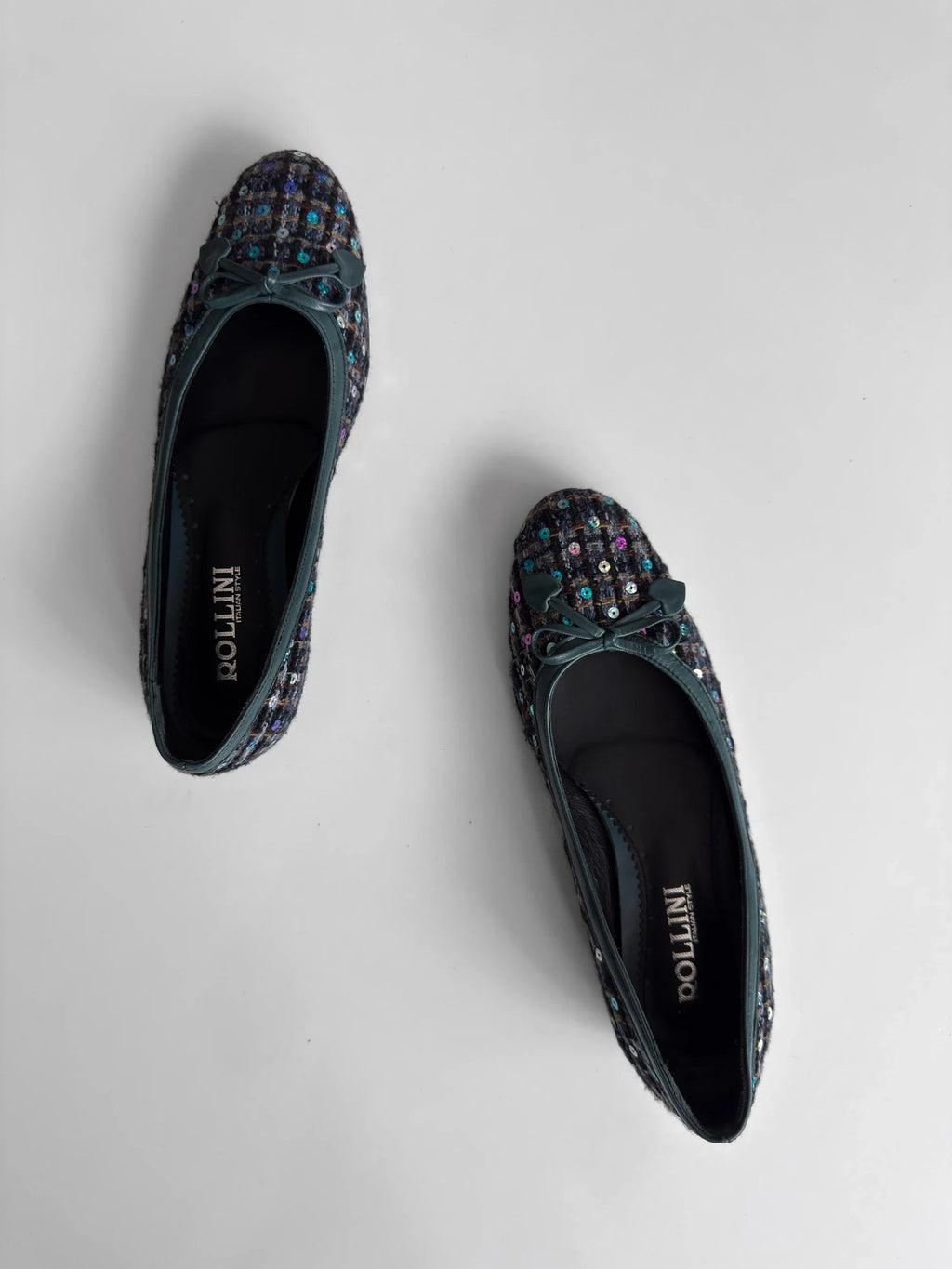 Sequin Tweed Flats