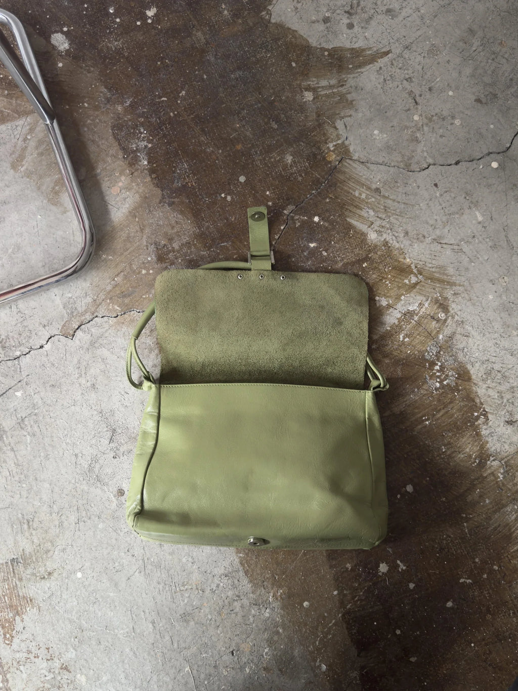 Olive Green Leather Bag