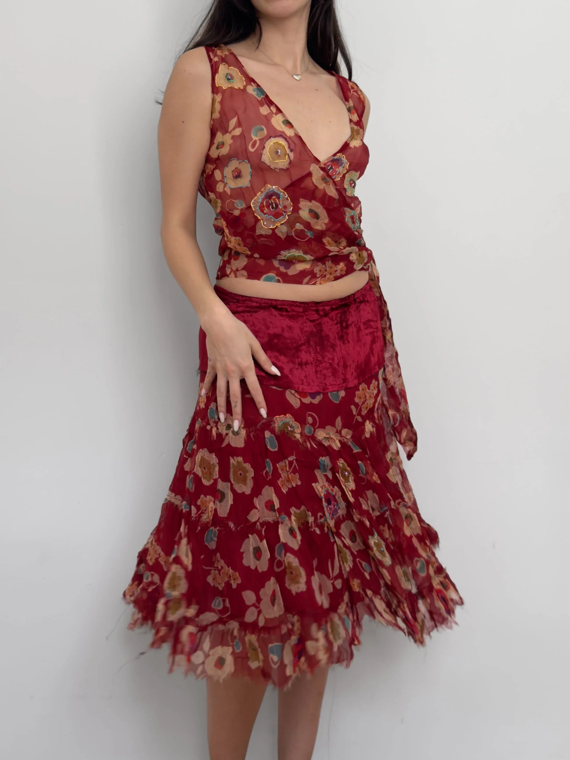 Floral Chiffon Set