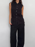 Sleeveless Black Shirt